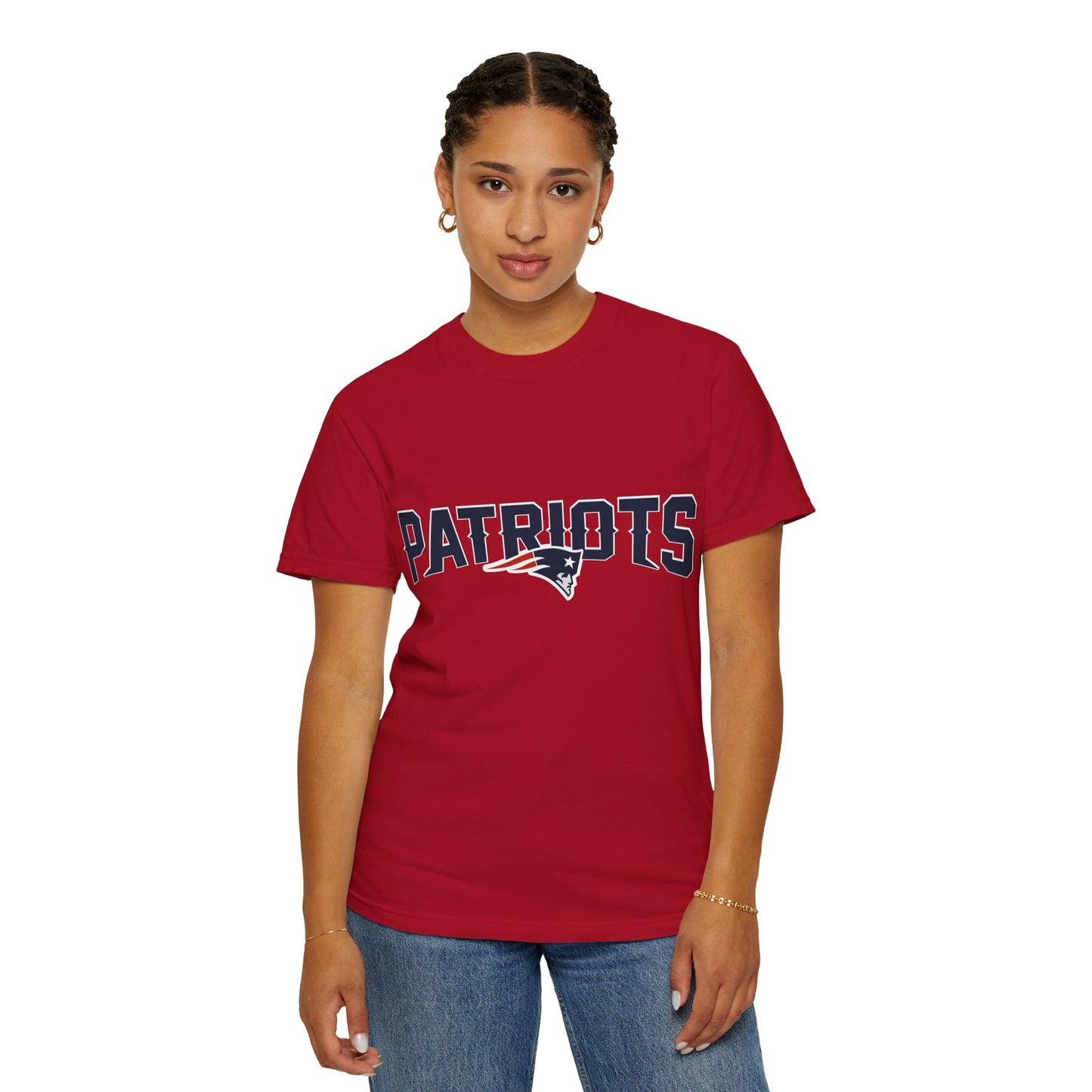 New England Patriots Football Merchandise Garment-Dyed T-Shirt – Premium Cotton Tee for Customization