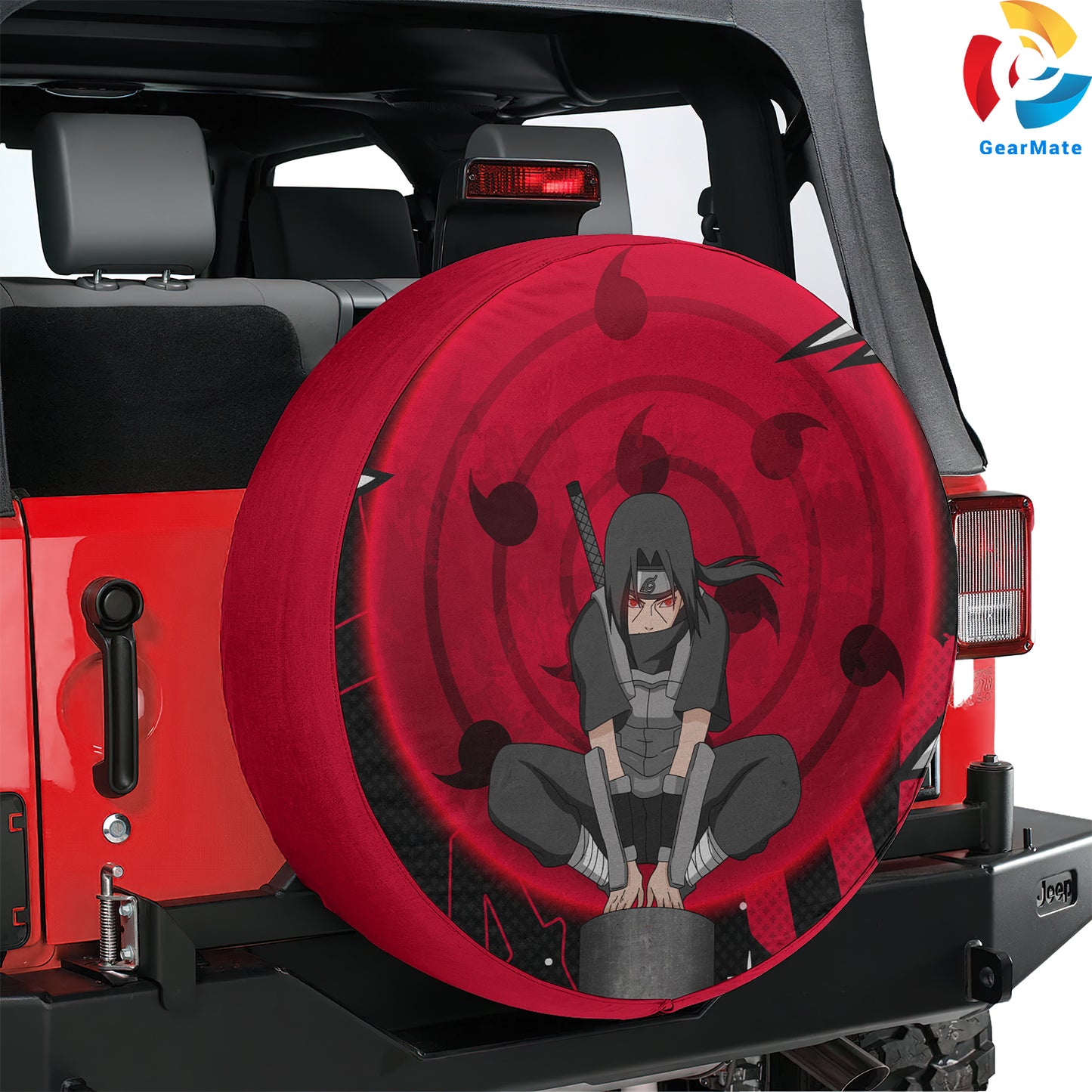 Itachi Uchiha Iconic Spare Tire Cover – Premium Waterproof UV Resistant Protector