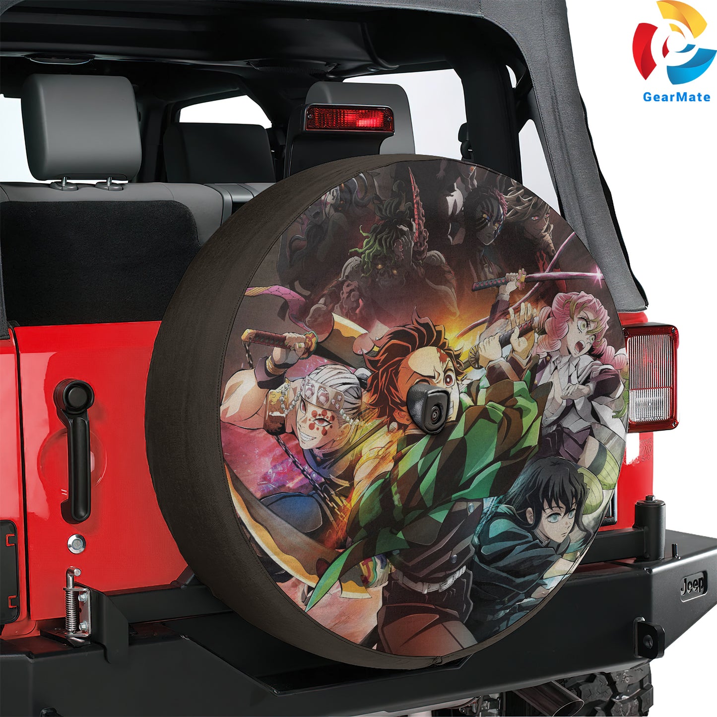Demon Slayer Kimetsu No Yaiba Spare Tire Cover – Premium Waterproof UV Resistant Protector