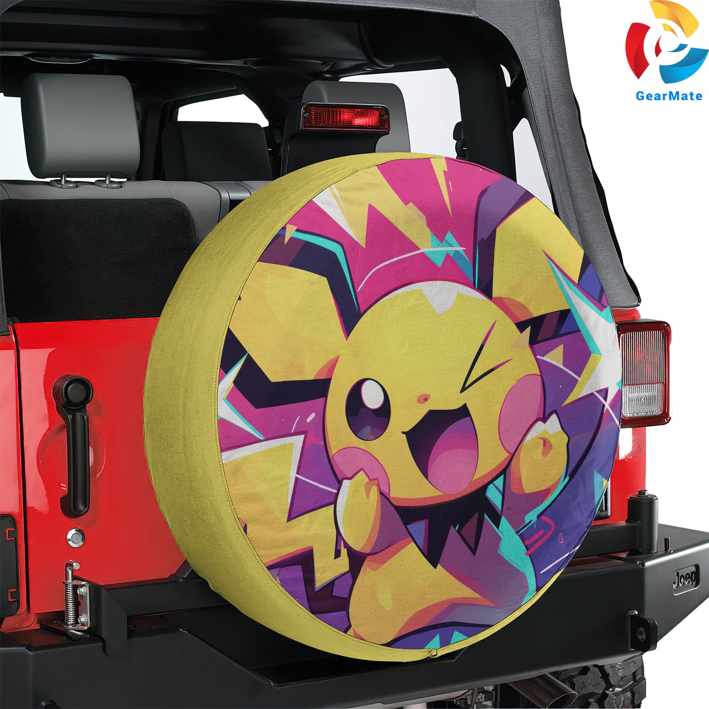 Pokemon Pikachu Anime Series Spare Tire Cover – Premium Waterproof UV Resistant Protector