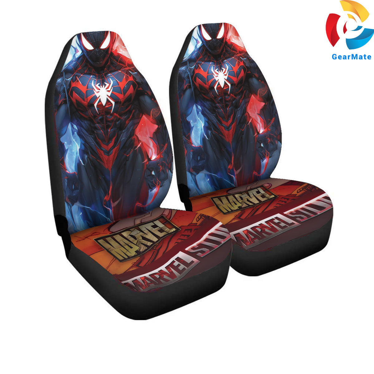 Marvel Spiderman Fans Car Seat Covers – High Quality Graphic and Polar Fleece Protector Set