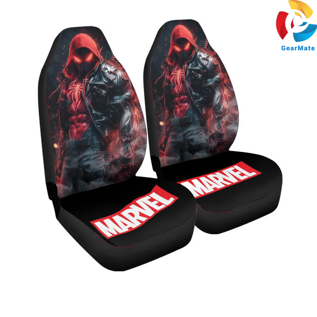 Marvel Deadpool Spiderman Car Seat Covers – High Quality Graphic and Polar Fleece Protector Set