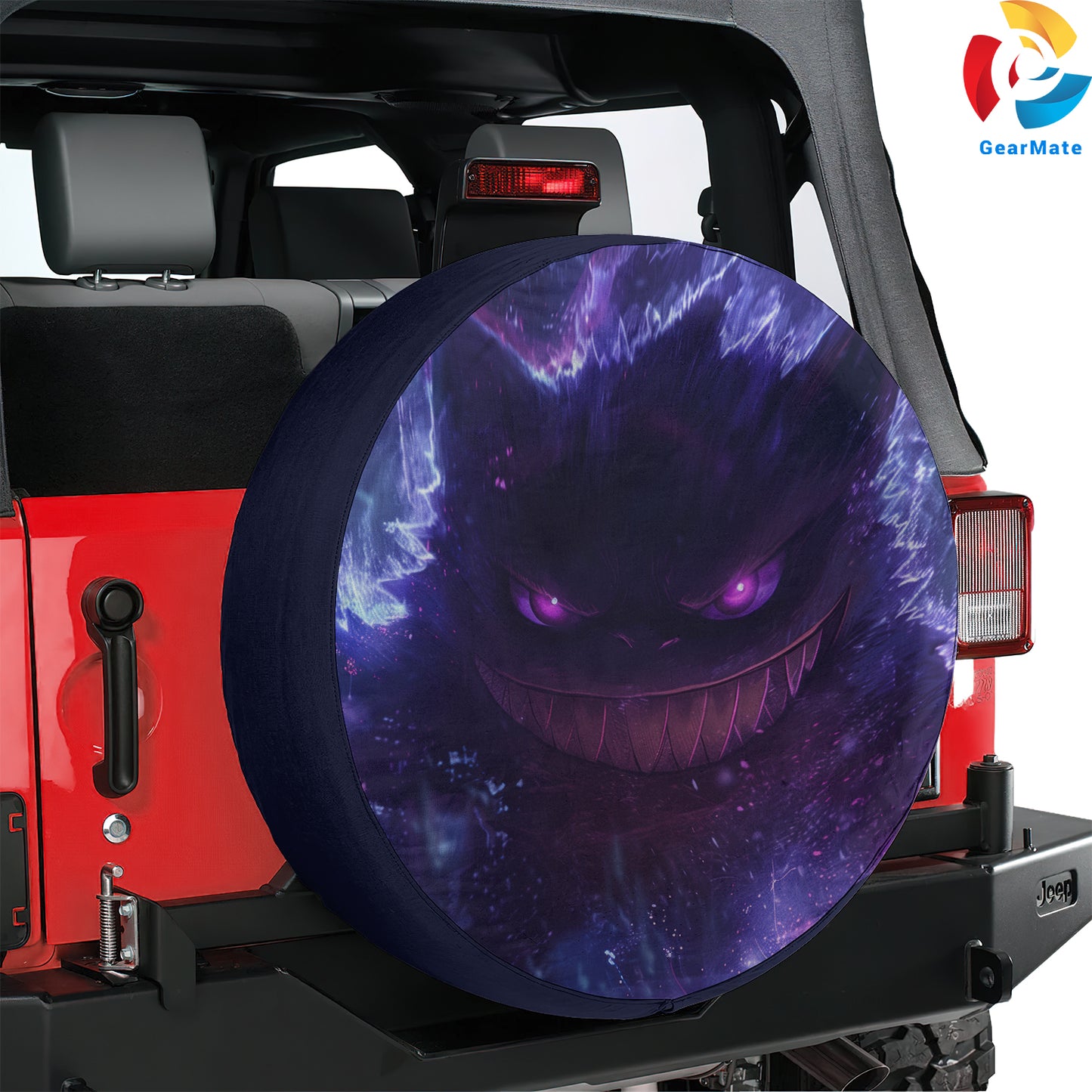 Pokemon Gengar Anime Spare Tire Cover – Premium Waterproof UV Resistant Protector