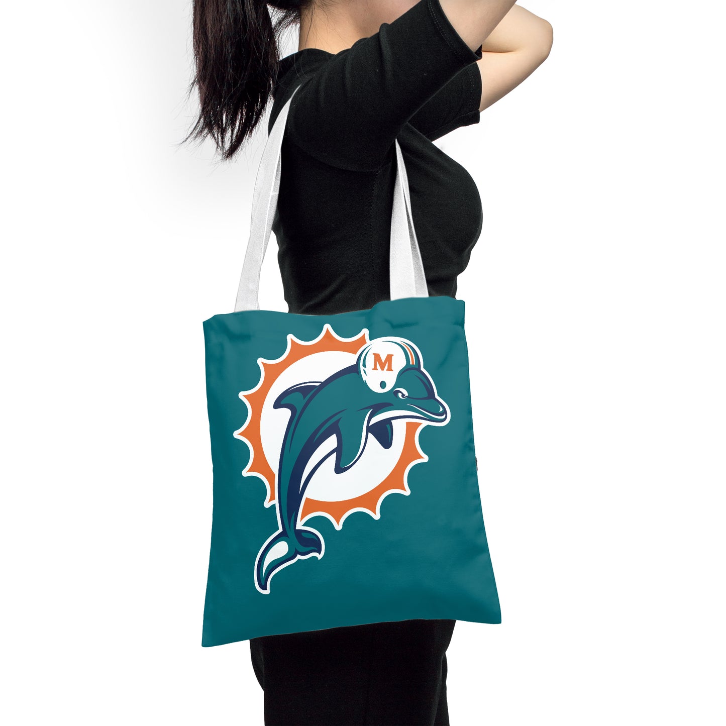 Miami Dolphins Polyester Canvas Tote Bag – Durable and Stylish