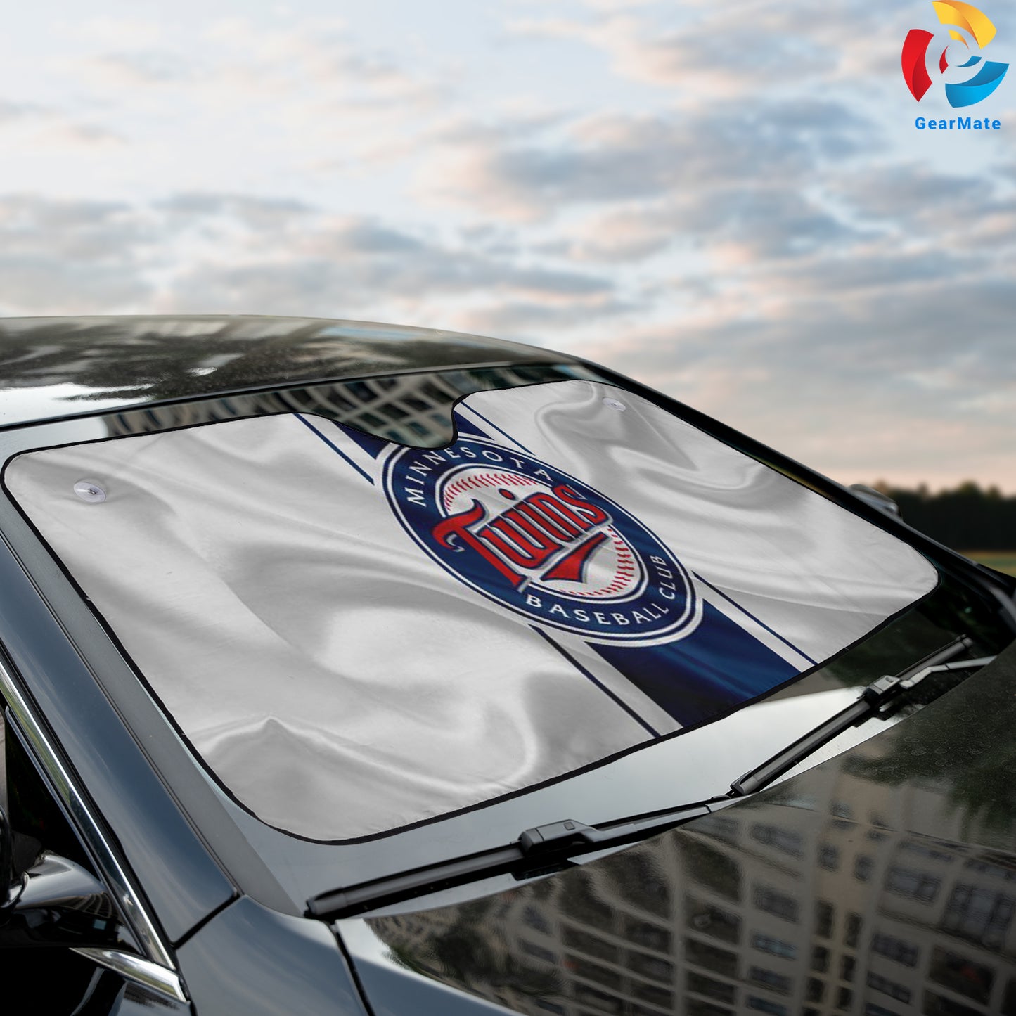 Minnesota Twins MLB Baseball Team Logo Reflective Car Sunshade – Premium Heat & UV Protection, Universal Fit