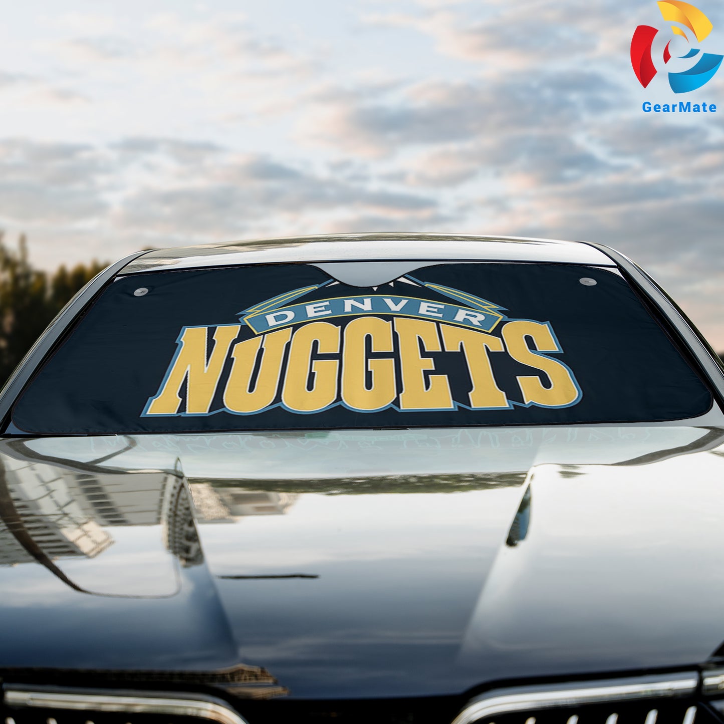 Basketball Denver Nuggets Team Logo Reflective Car Sunshade – Premium Heat & UV Protection, Universal Fit