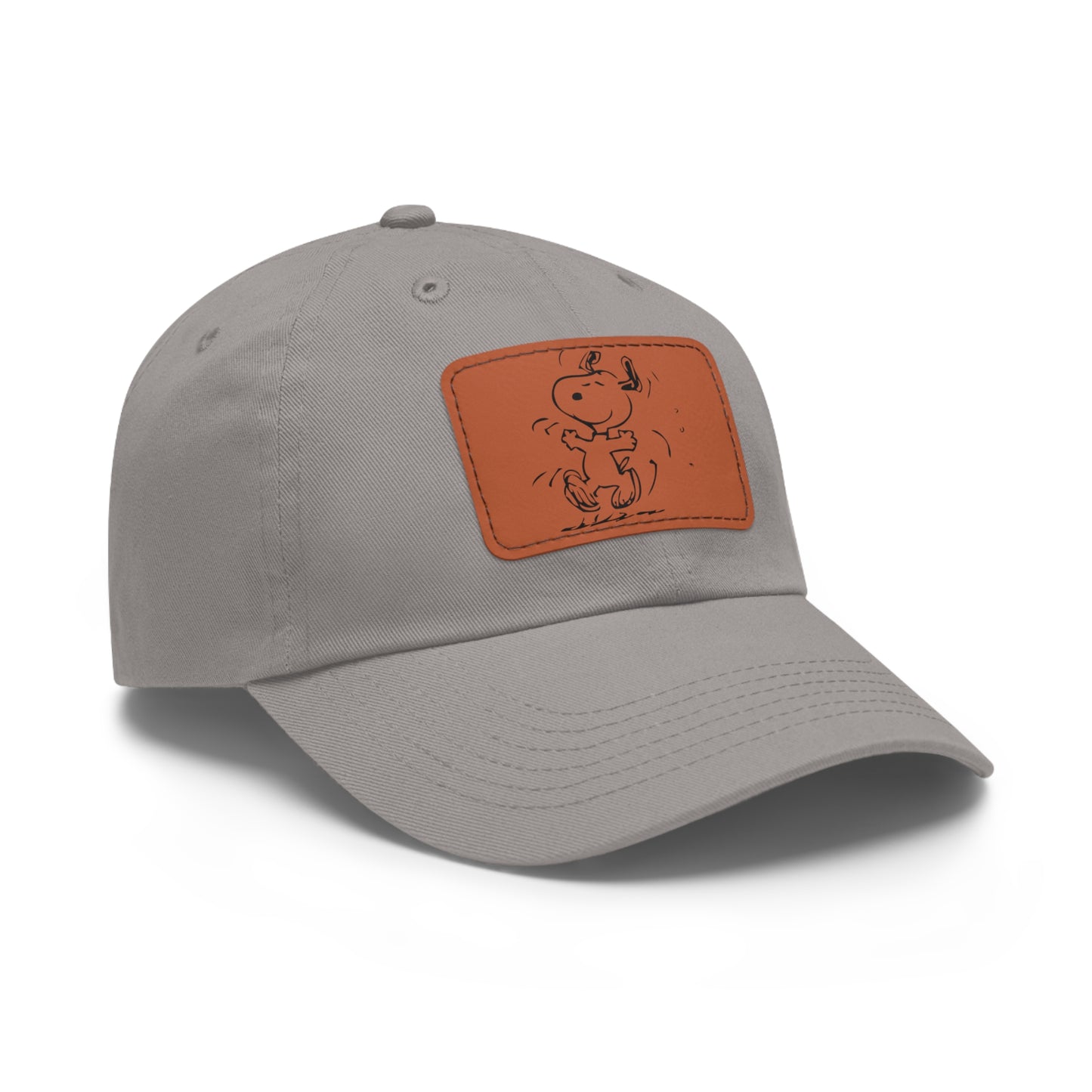 Dad Leather Patch Hat Dancing Snoopy  – Timeless Style, Perfect Fit