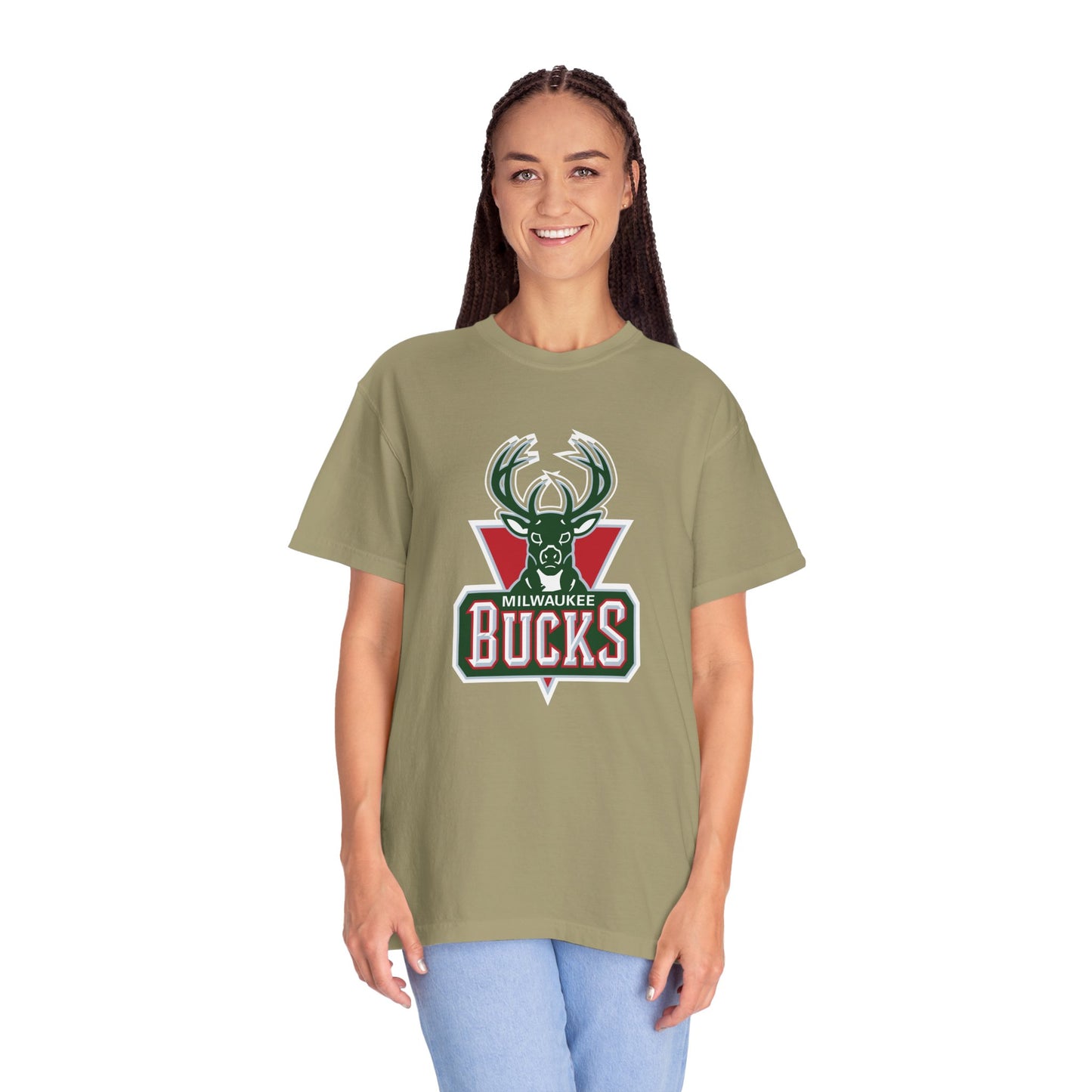 Milwaukee Bucks Hoop Lifestyle Garment-Dyed T-Shirt – Premium Cotton Tee for Customization