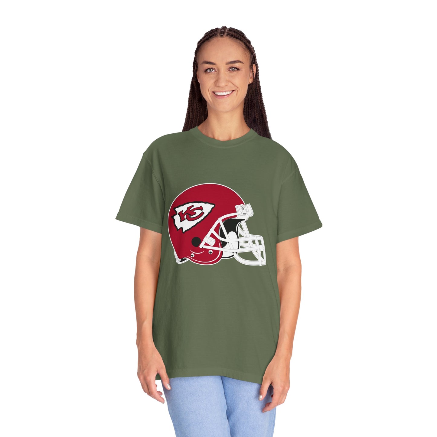 Kansas City Chiefs Football Fans Garment-Dyed T-Shirt – Premium Cotton Tee for Customization