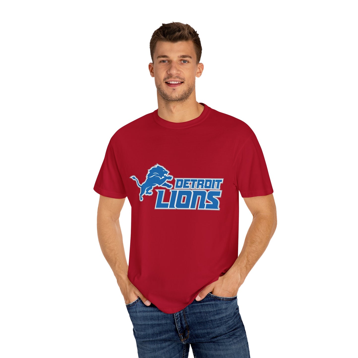 Detroit Lions Nation Garment-Dyed T-Shirt – Premium Cotton Tee for Customization