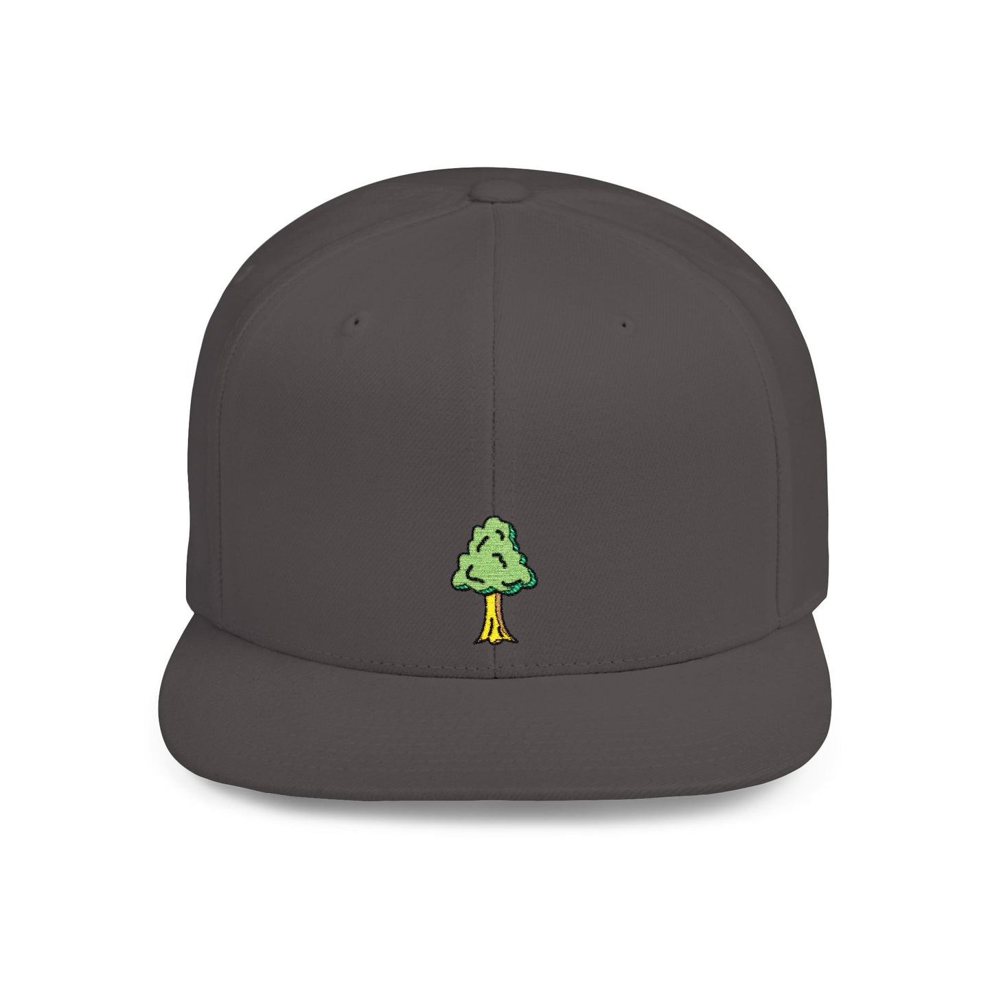 Icons Embroidered Tree Flat Bill Snapback – Lightweight, Custom Fit, Premium Quality