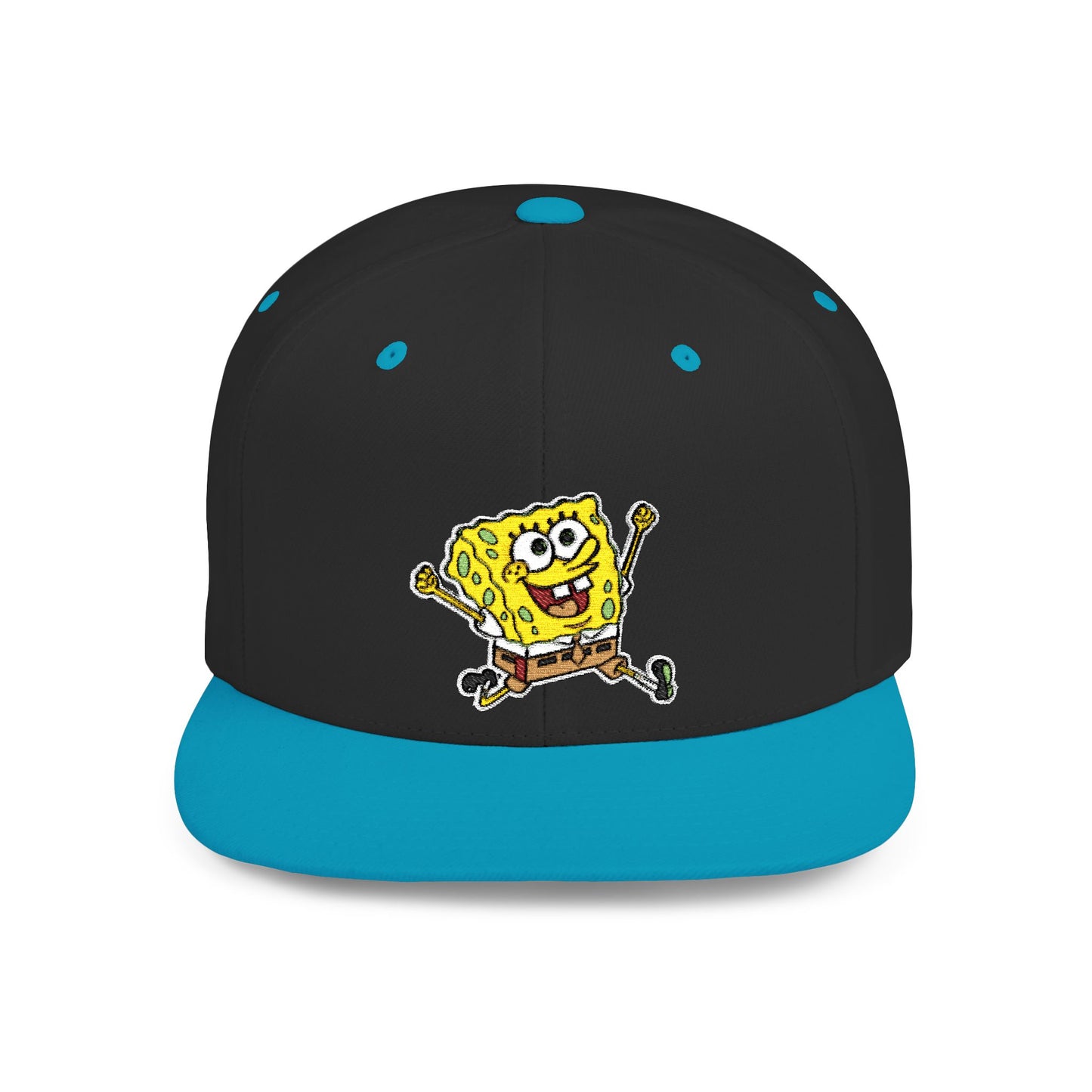 SpongeBob SquarePants Himself Flat Bill Snapback – Lightweight, Custom Fit, Premium Quality