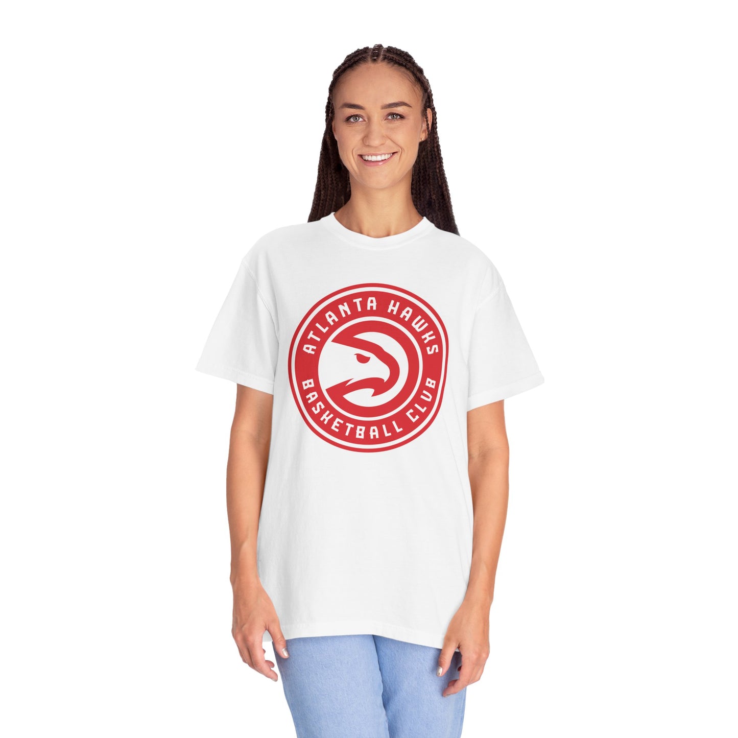 Atlanta Hawks Hoop Lifestyle Garment-Dyed T-Shirt – Premium Cotton Tee for Customization