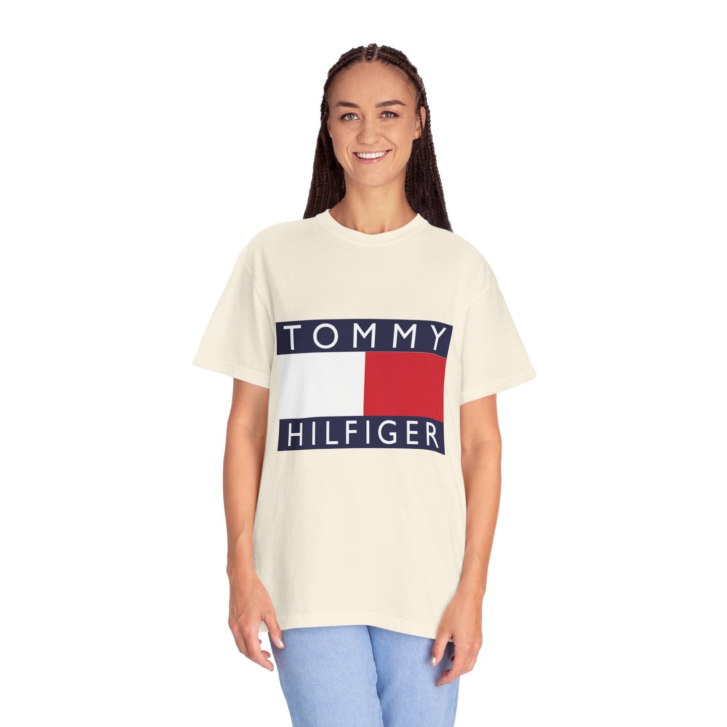 Tommy Hilfiger Garment-Dyed T-Shirt – Premium Cotton Tee for Customization