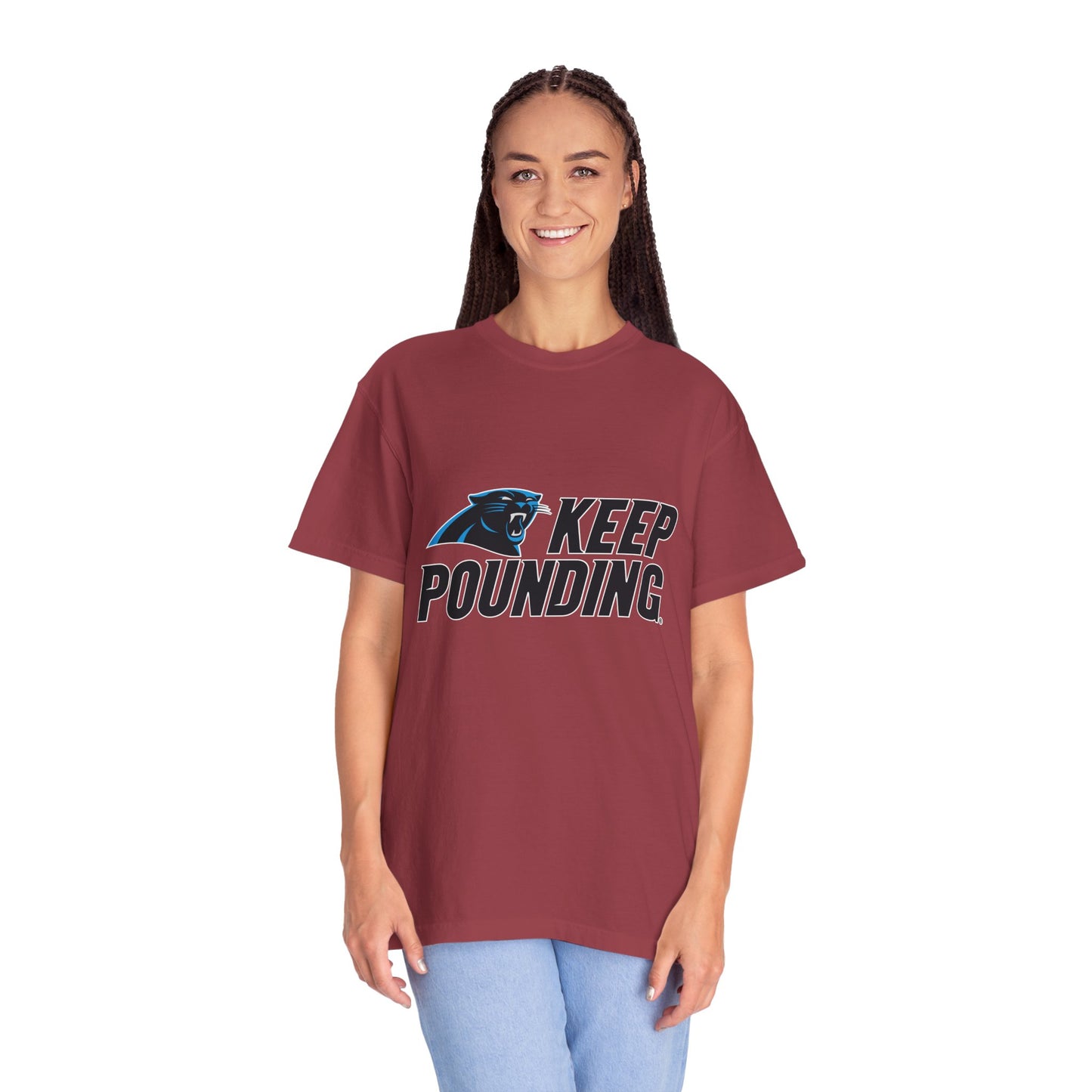 Carolina Panthers Keep Pounding Garment-Dyed T-Shirt – Premium Cotton Tee for Customization