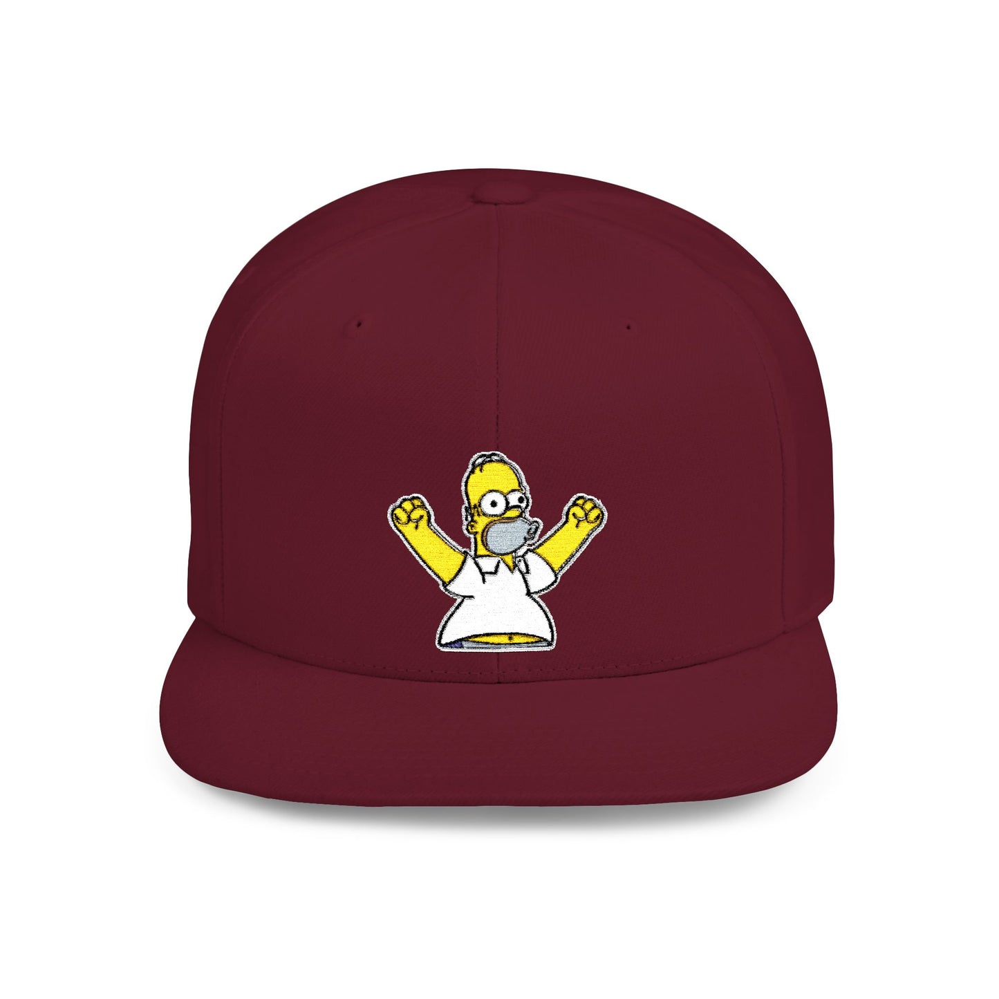 Homer Simpson Flat Bill Snapback – Lightweight, Custom Fit, Premium Quality