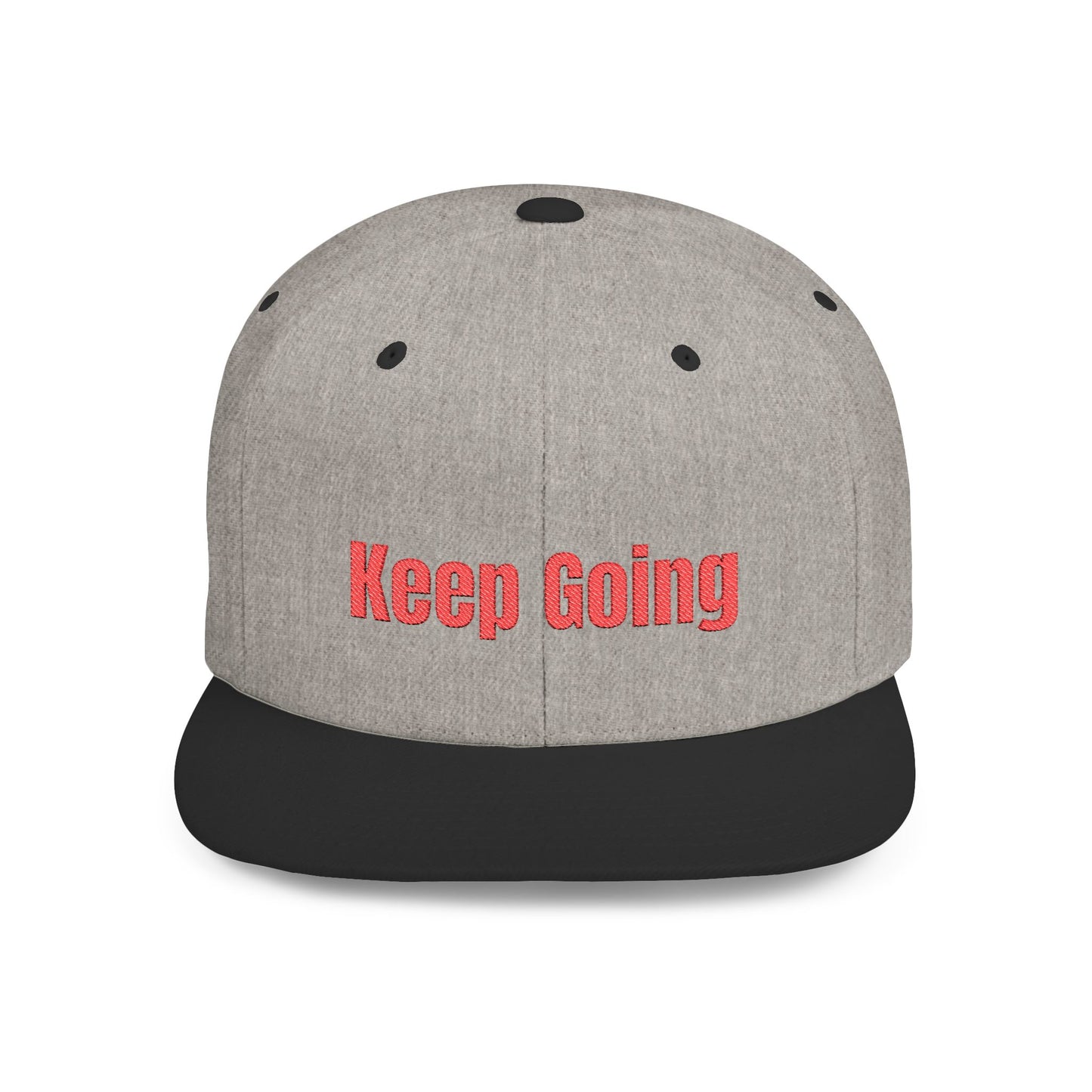 Text Keep Going Flat Bill Snapback – Lightweight, Custom Fit, Premium Quality