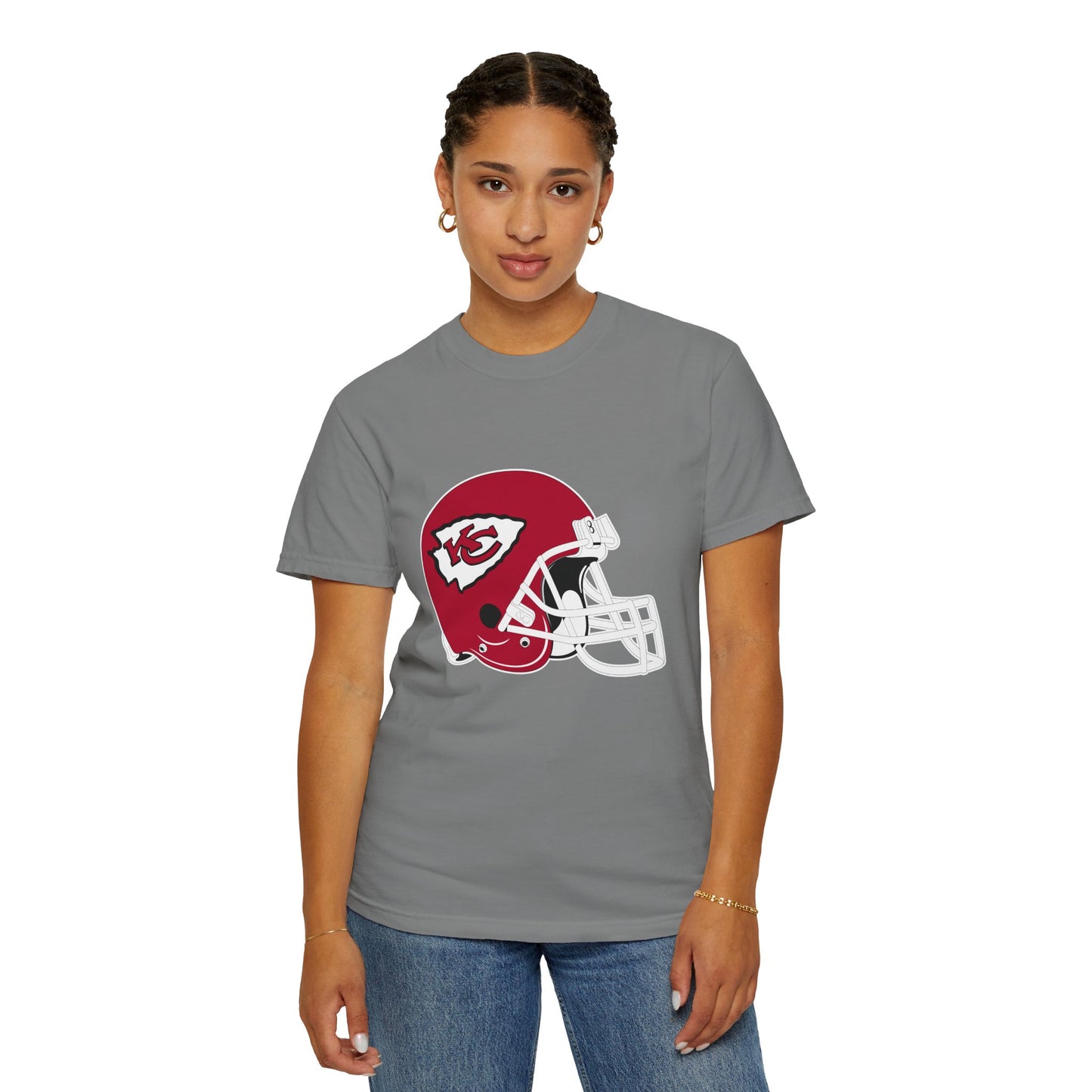 Kansas City Chiefs Football Fans Garment-Dyed T-Shirt – Premium Cotton Tee for Customization