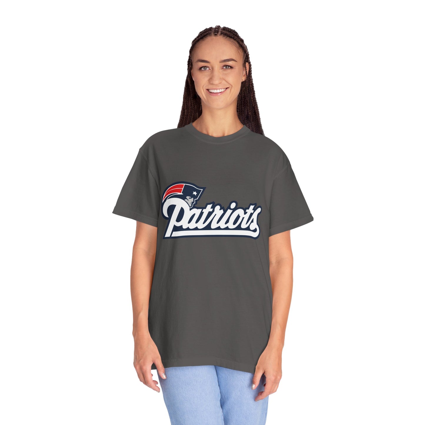 New England Patriots Fan Outfit Garment-Dyed T-Shirt – Premium Cotton Tee for Customization