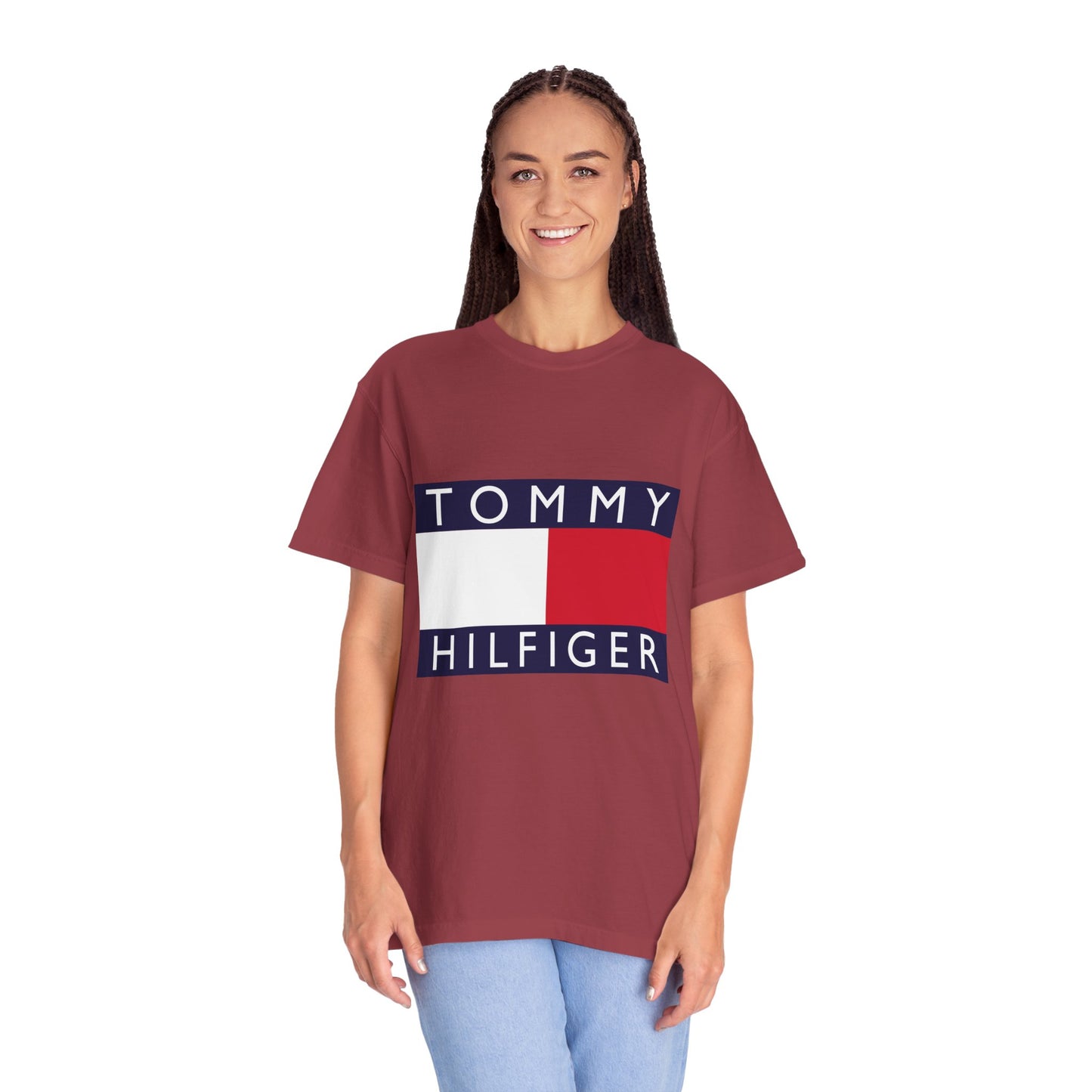 Tommy Hilfiger Garment-Dyed T-Shirt – Premium Cotton Tee for Customization