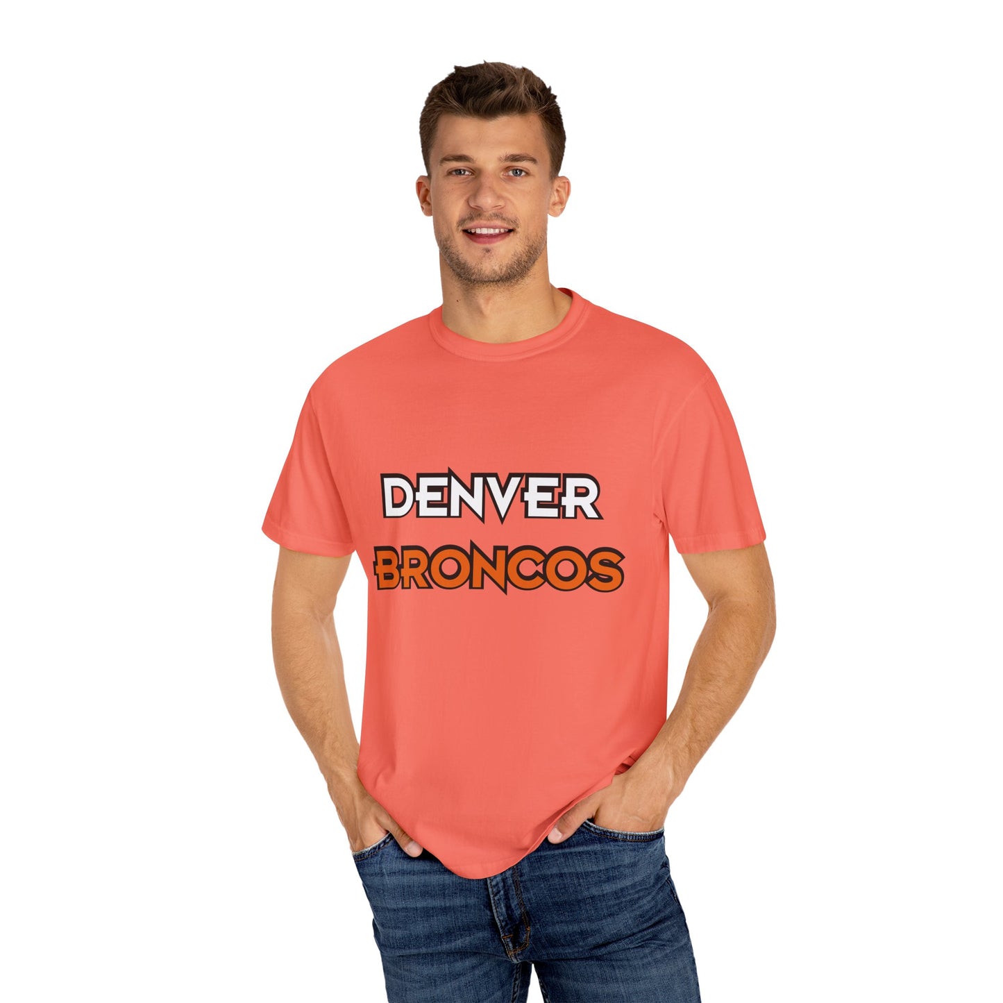 Denver Broncos Pride Garment-Dyed T-Shirt – Premium Cotton Tee for Customization