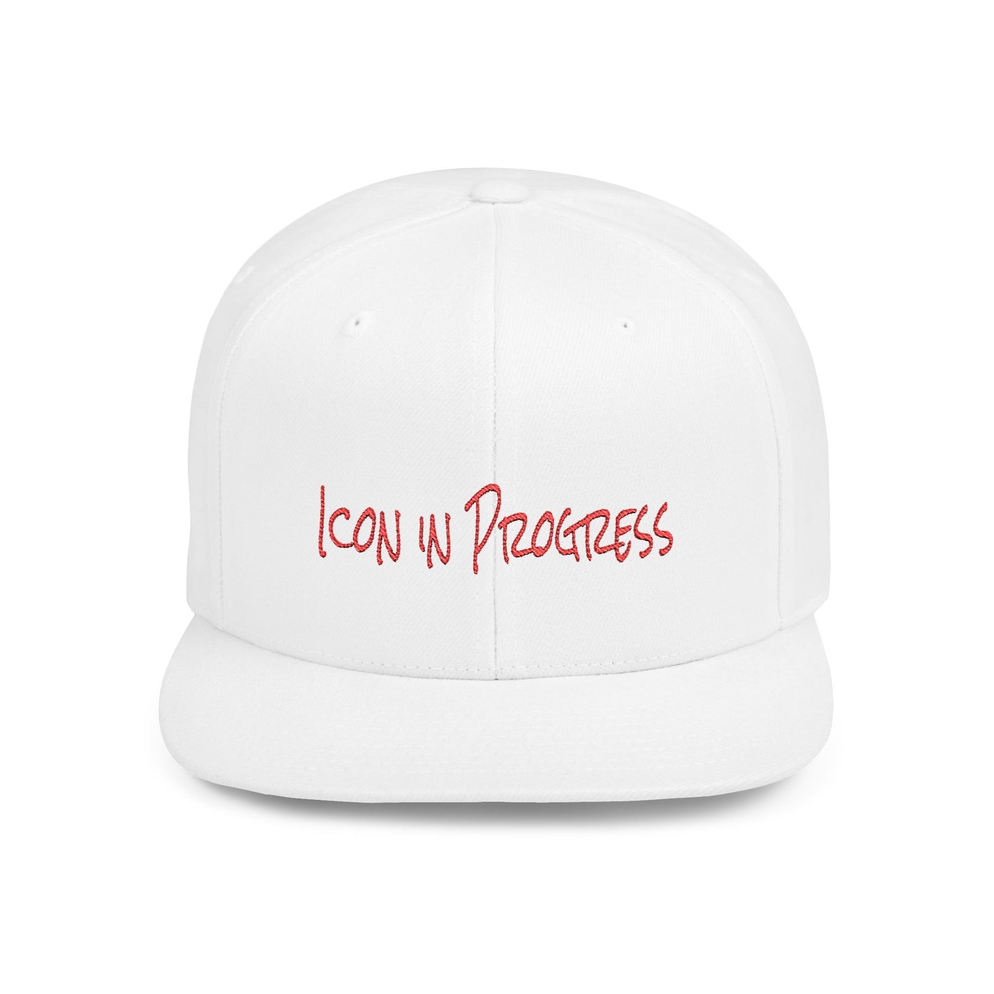Text Icon in Progress Flat Bill Snapback – Lightweight, Custom Fit, Premium Quality