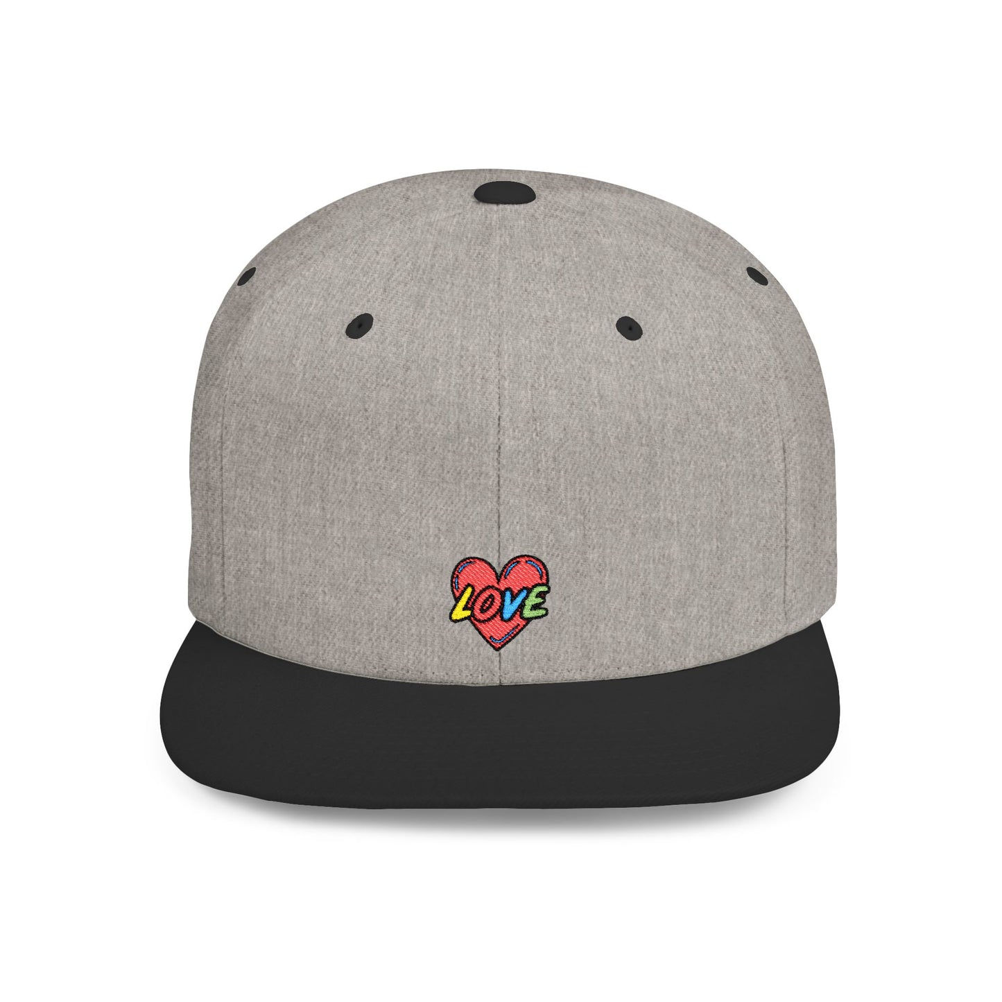 Icons Embroidered Love Flat Bill Snapback – Lightweight, Custom Fit, Premium Quality
