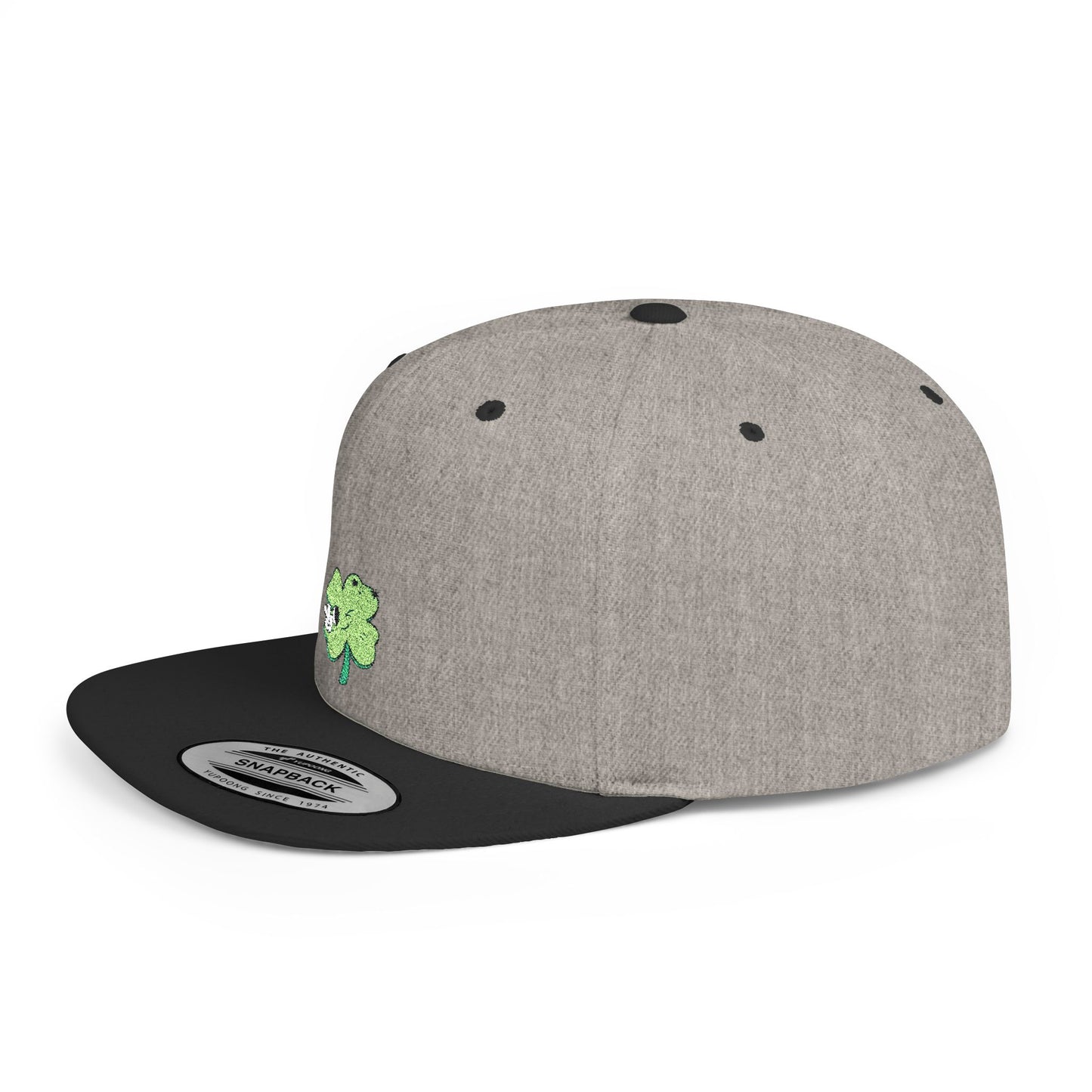Icons Embroidered Cute Leaf On Cat Flat Bill Snapback – Lightweight, Custom Fit, Premium Quality