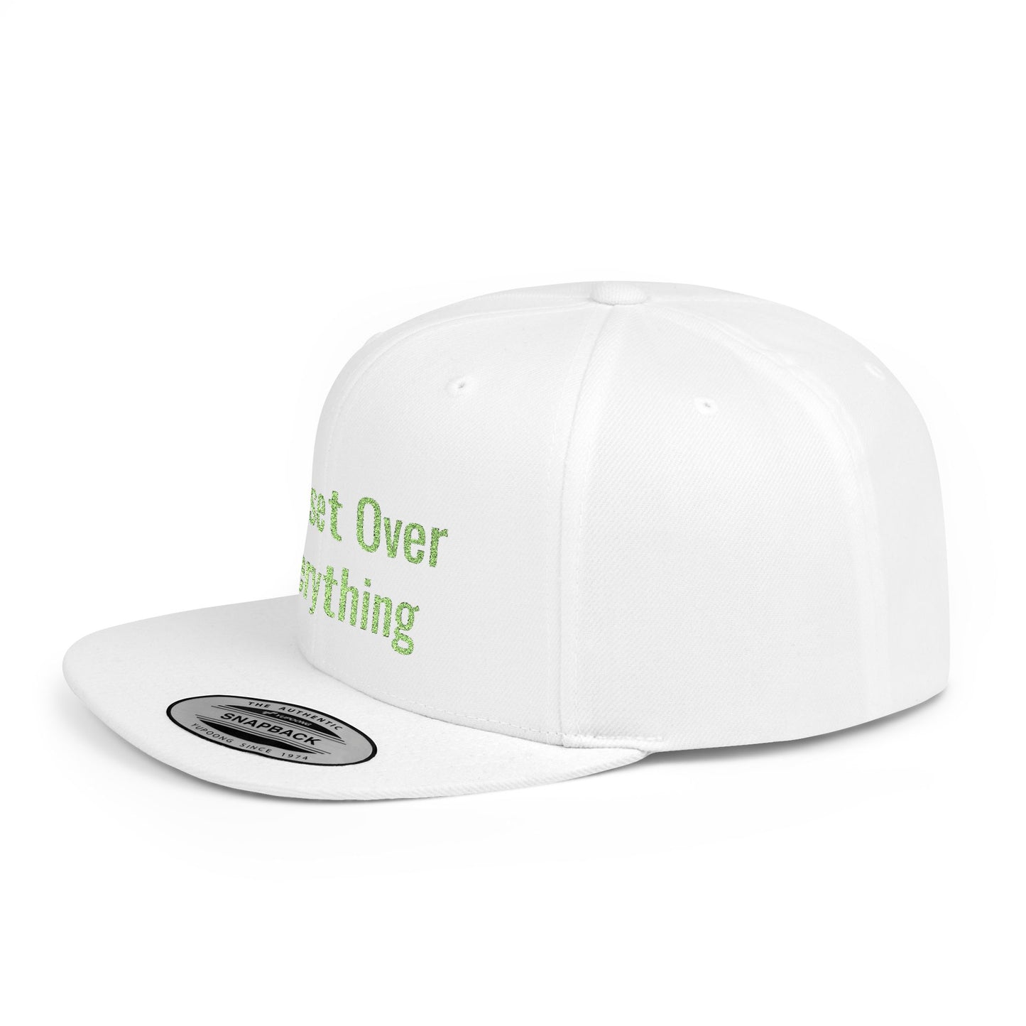 Text Mindset Over Everything Flat Bill Snapback – Lightweight, Custom Fit, Premium Quality