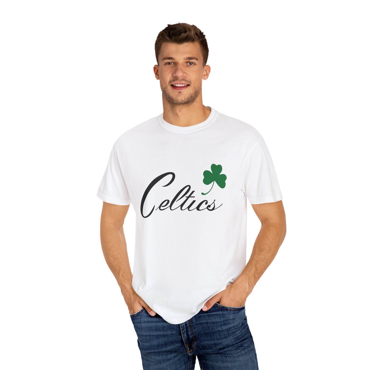 Boston Celtics Game Day Vibes Style Garment-Dyed T-Shirt – Premium Cotton Tee for Customization