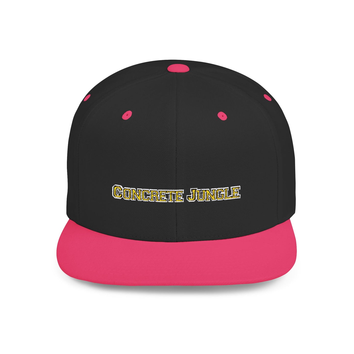 Text Concrete Jungle Flat Bill Snapback – Lightweight, Custom Fit, Premium Quality