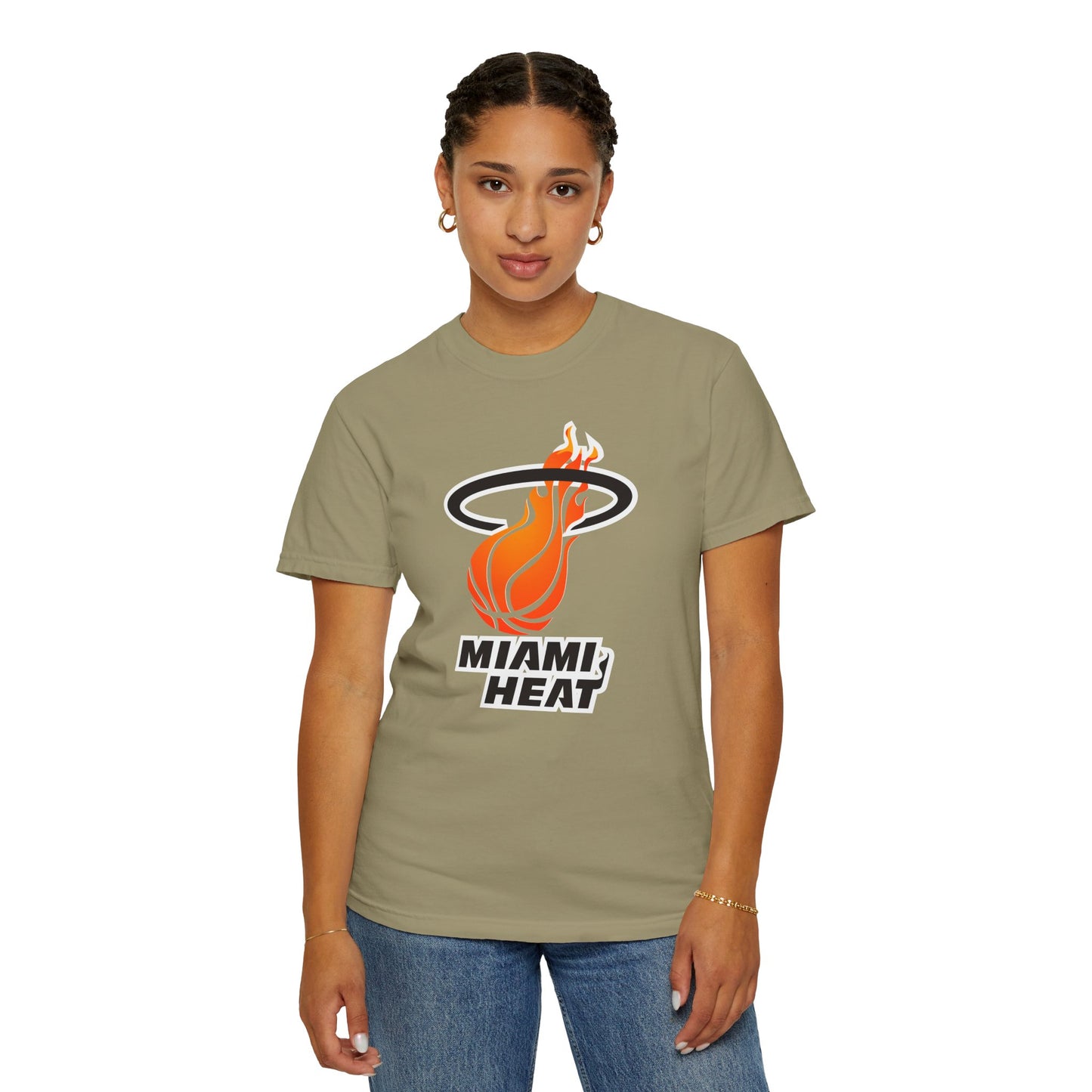 Miami Heat NBA Fans Garment-Dyed T-Shirt – Premium Cotton Tee for Customization