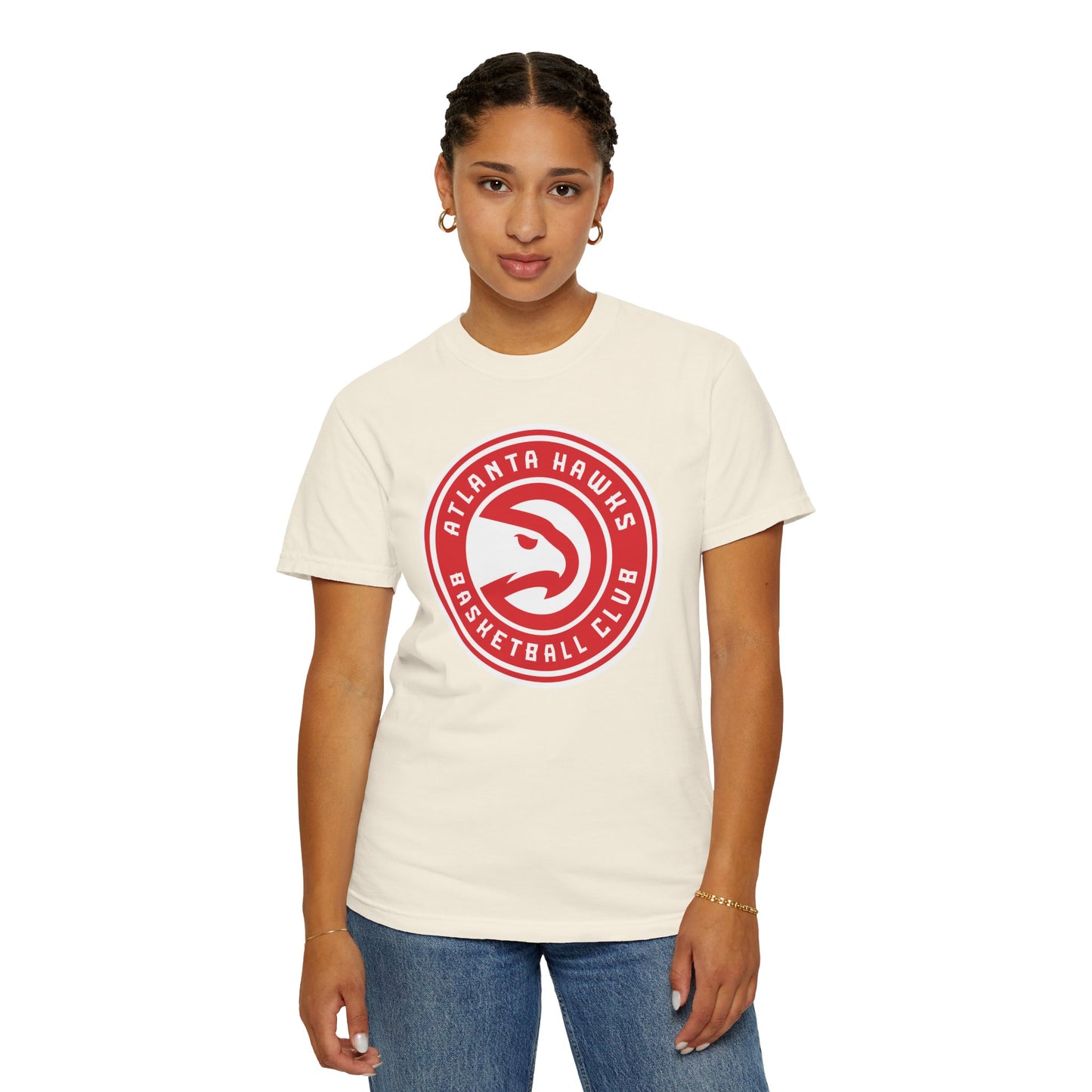 Atlanta Hawks Hoop Lifestyle Garment-Dyed T-Shirt – Premium Cotton Tee for Customization