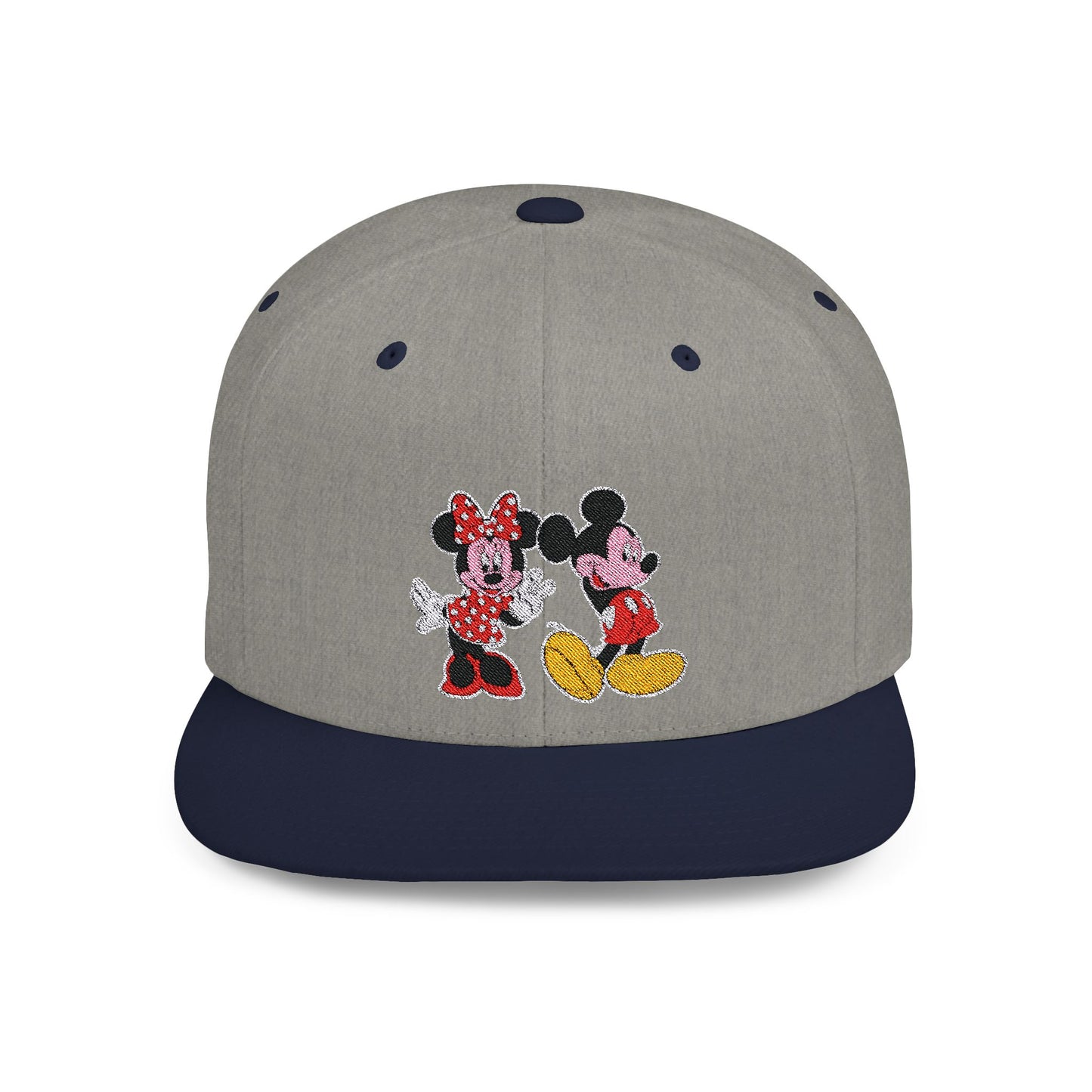 Mickey and Minnie Flat Bill Snapback – Lightweight, Custom Fit, Premium Quality