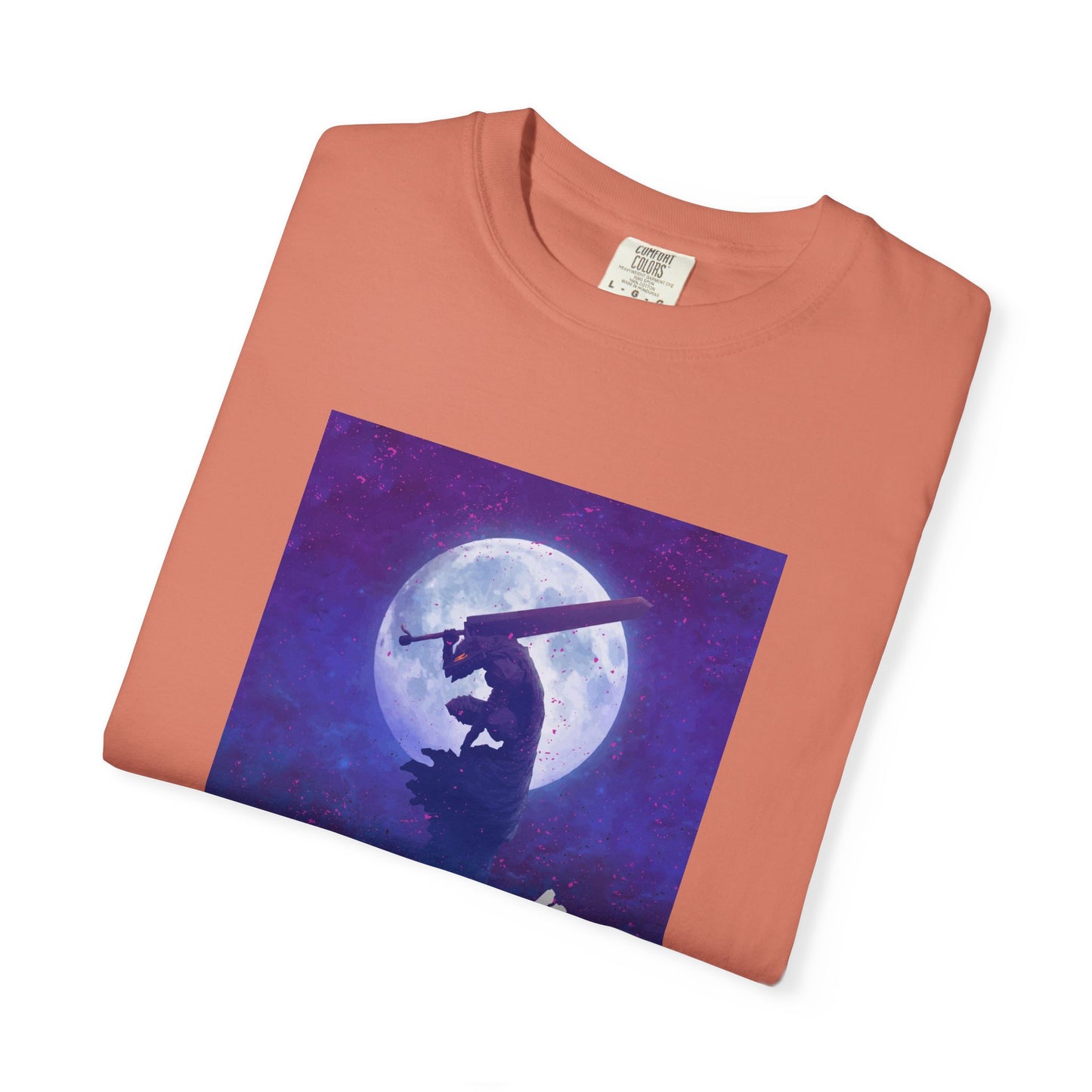 Berserk Guts Slayer Purple Garment-Dyed T-Shirt – Premium Cotton Tee for Customization