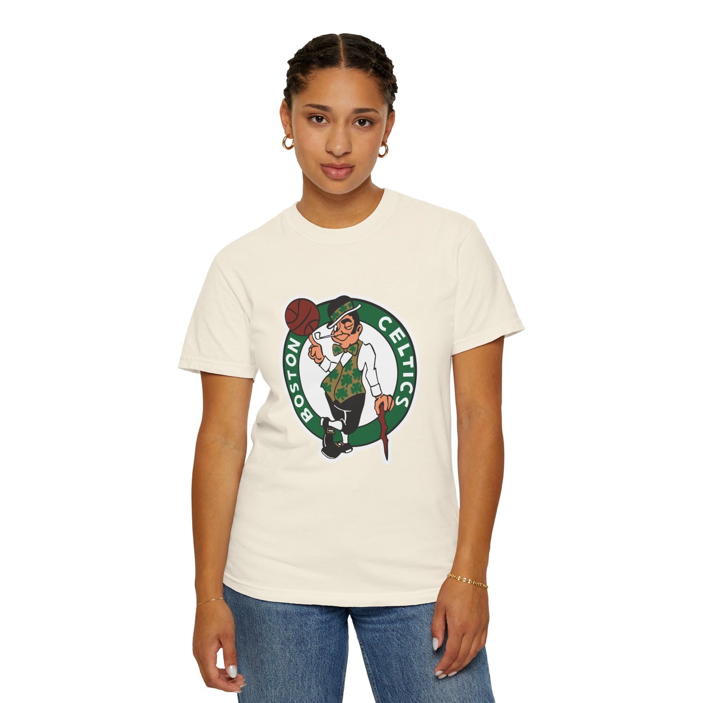 Boston Celtics Street Ball Style Garment-Dyed T-Shirt – Premium Cotton Tee for Customization