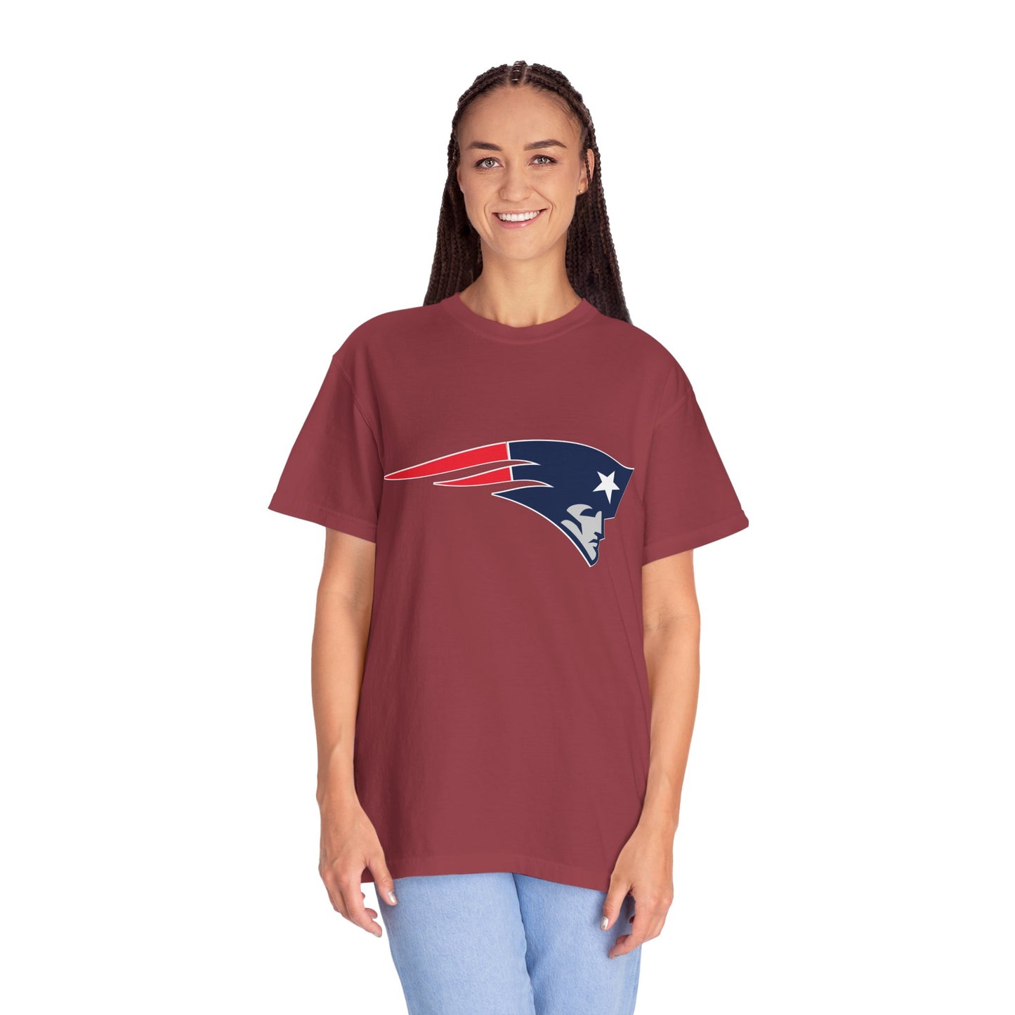 New England Patriots Gear Garment-Dyed T-Shirt – Premium Cotton Tee for Customization