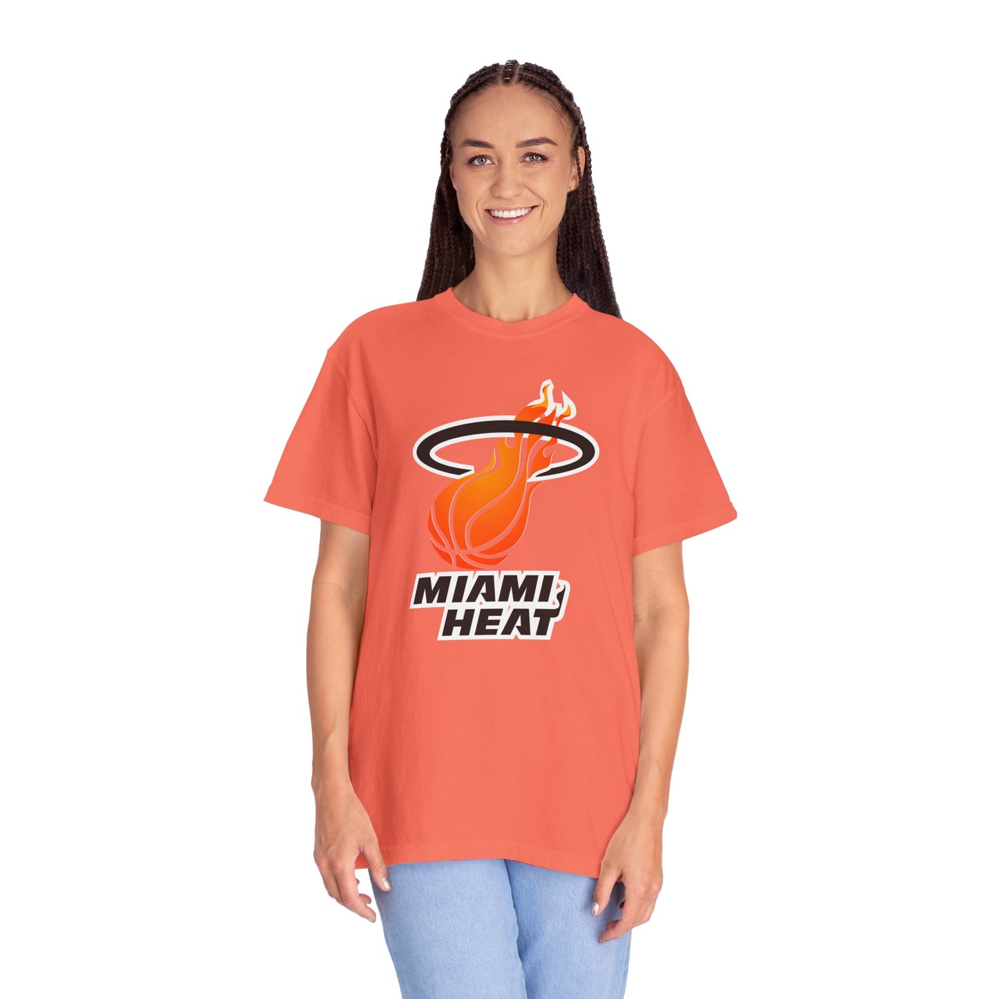 Miami Heat NBA Fans Garment-Dyed T-Shirt – Premium Cotton Tee for Customization