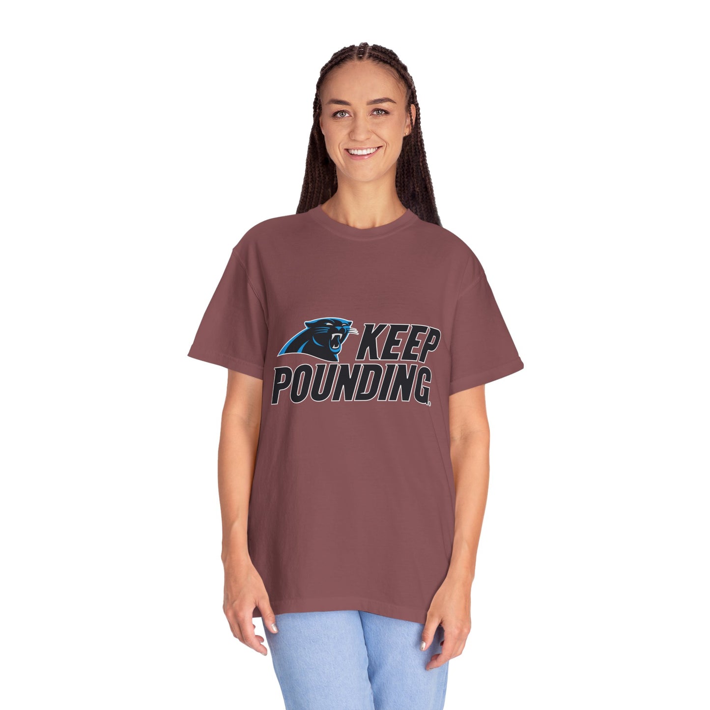 Carolina Panthers Keep Pounding Garment-Dyed T-Shirt – Premium Cotton Tee for Customization