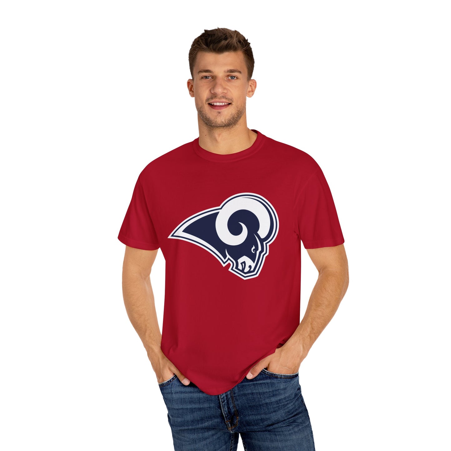 Los Angeles Rams Fan Gifts Garment-Dyed T-Shirt – Premium Cotton Tee for Customization