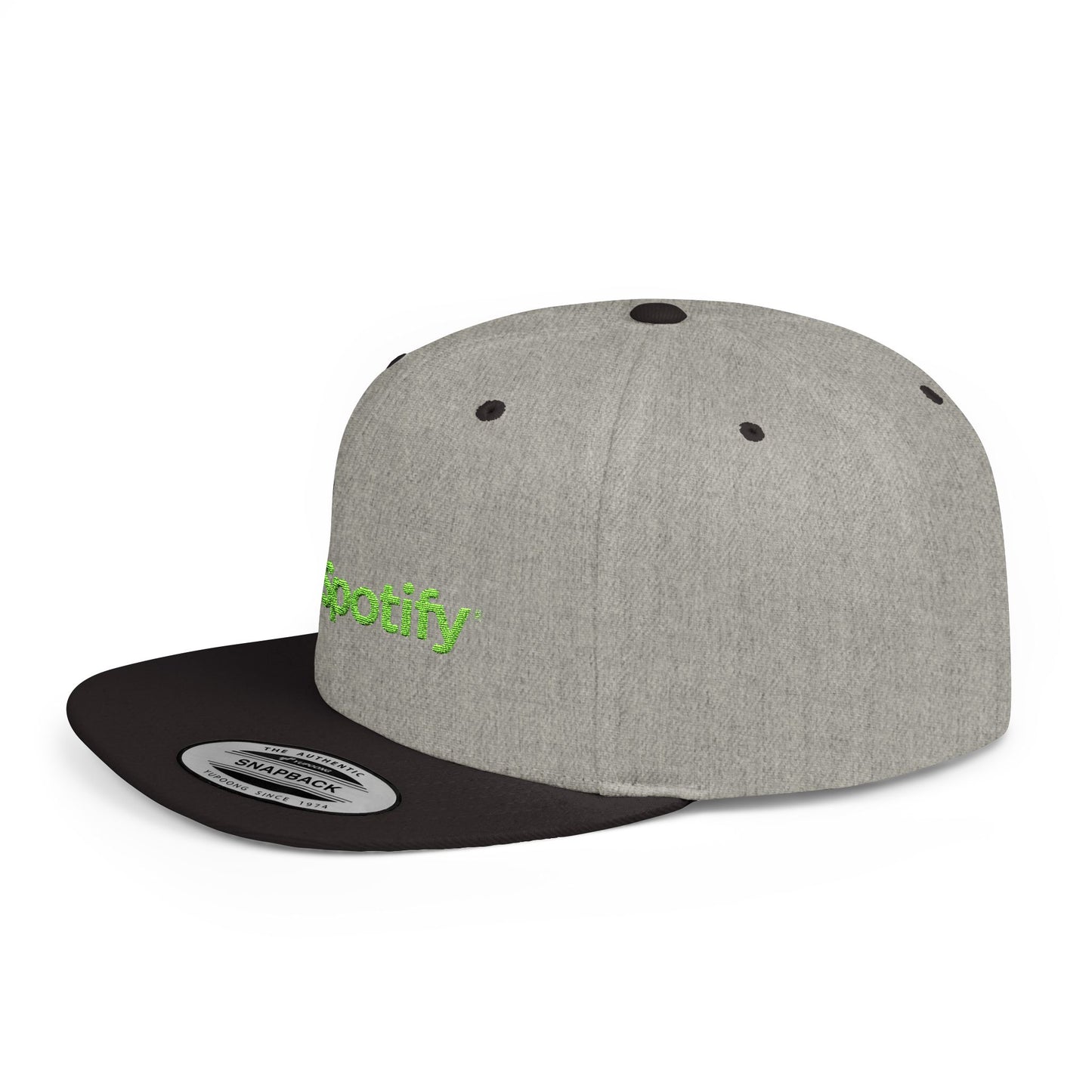 Spotify Flat Bill Snapback – Lightweight, Custom Fit, Premium Quality