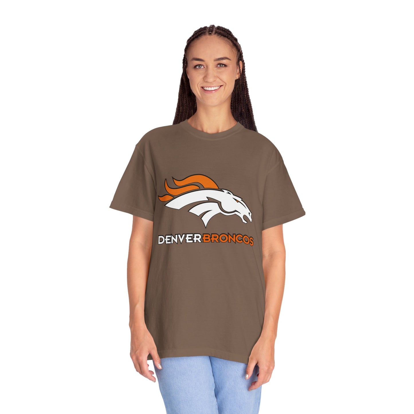 Denver Broncos Gear Garment-Dyed T-Shirt – Premium Cotton Tee for Customization