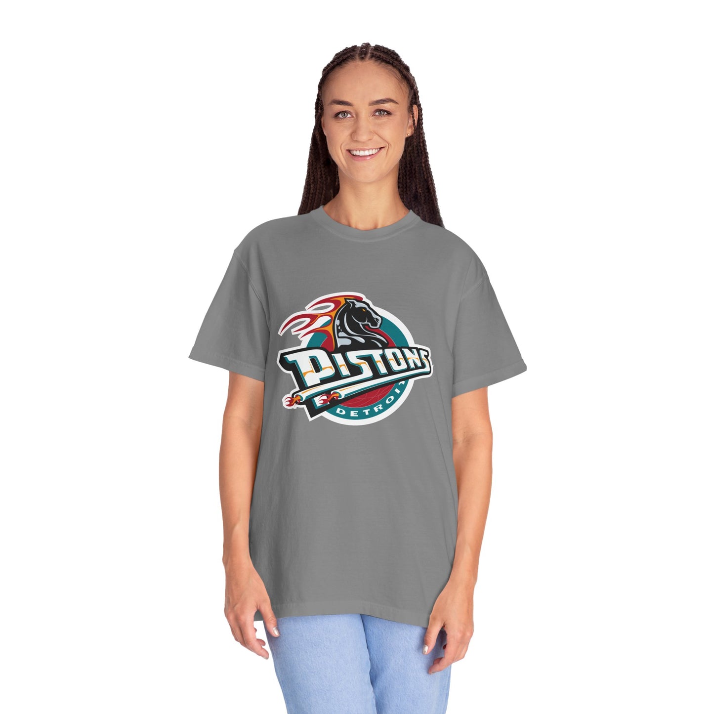 Detroit Pistons Basketball Life Garment-Dyed T-Shirt – Premium Cotton Tee for Customization