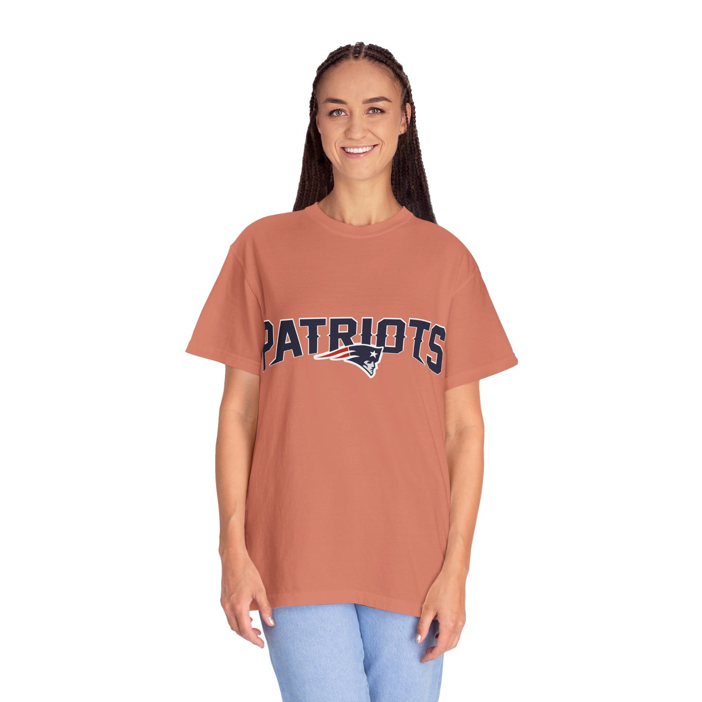 New England Patriots Football Merchandise Garment-Dyed T-Shirt – Premium Cotton Tee for Customization