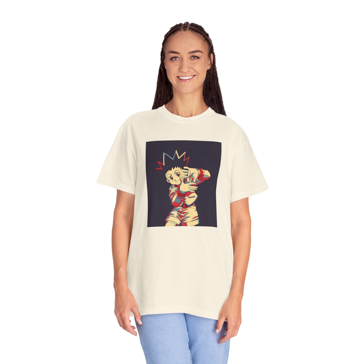 Hunter x Hunter Gon Freecss Minimalist Garment-Dyed T-Shirt – Premium Cotton Tee for Customization