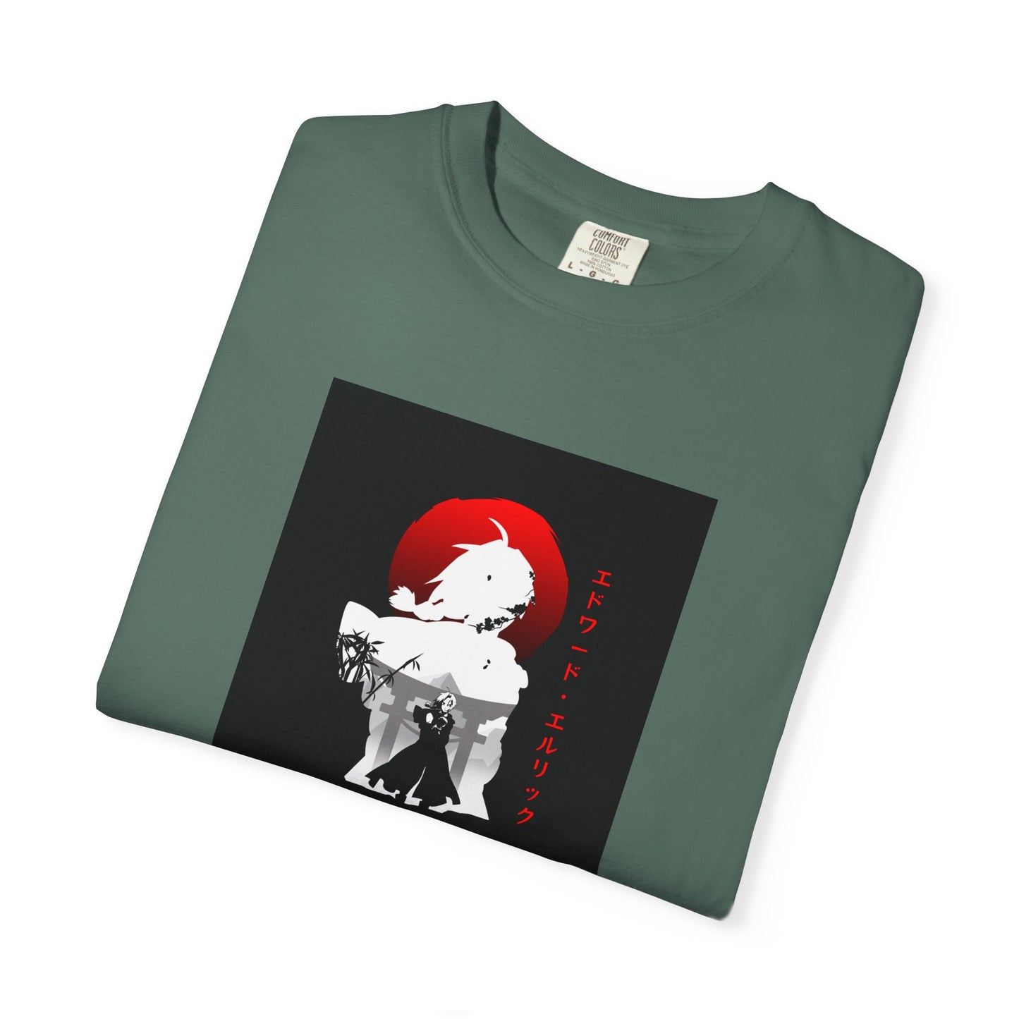 Fullmetal Alchemist Edward Eric Garment-Dyed T-Shirt – Premium Cotton Tee for Customization