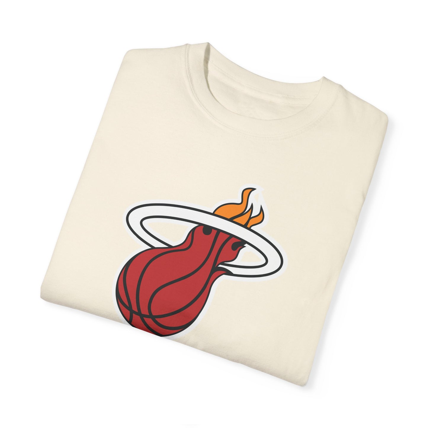 Miami Heat Street Ball Style Garment-Dyed T-Shirt – Premium Cotton Tee for Customization