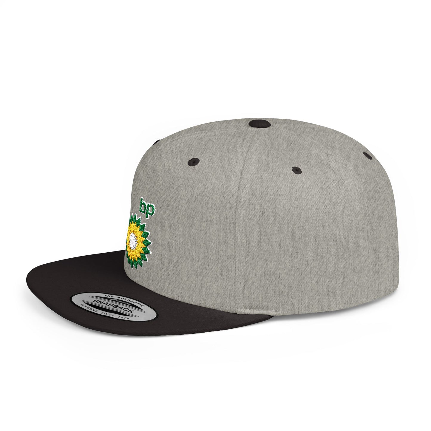 BP Oil Flat Bill Snapback – Lightweight, Custom Fit, Premium Quality