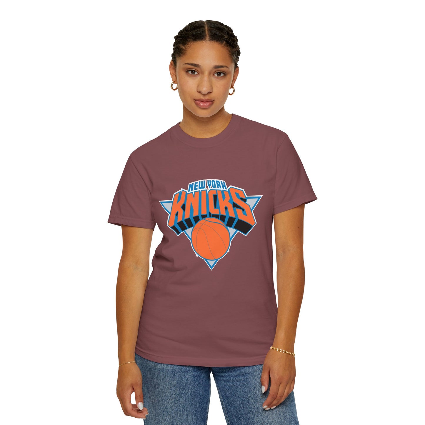 New York Knicks Hoop Lifestyle Garment-Dyed T-Shirt – Premium Cotton Tee for Customization