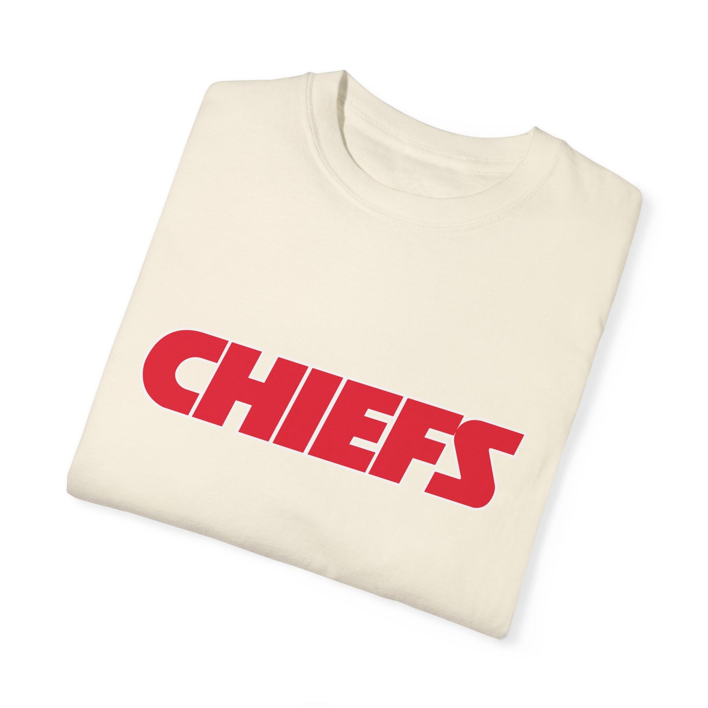 Kansas City Chiefs Team Merch Garment-Dyed T-Shirt – Premium Cotton Tee for Customization